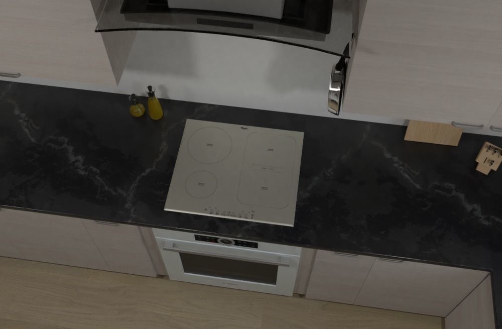 Small Modern Kitchen Interior 3D model_4