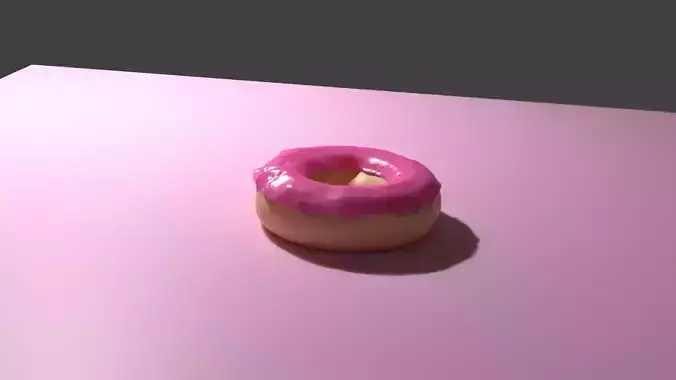 Donut on table