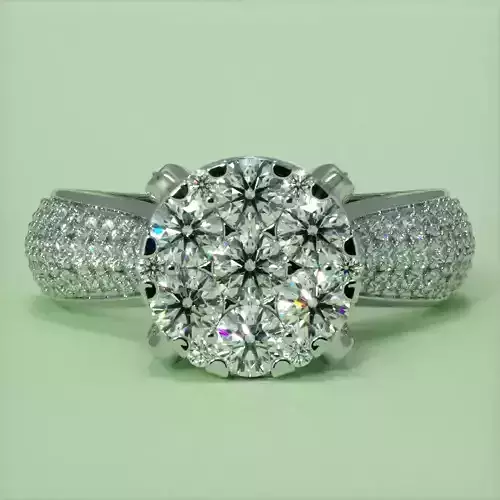 flower engagement ring  3D print model