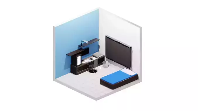 Isometric 3D Room