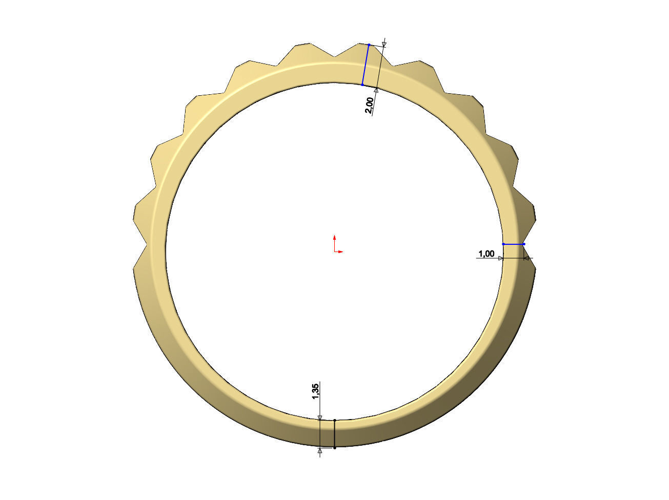 Triangular knurl tapered band 3D model 3D printable CGTrader