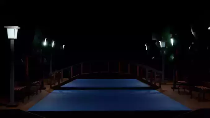 Low-Poly Park -pond-