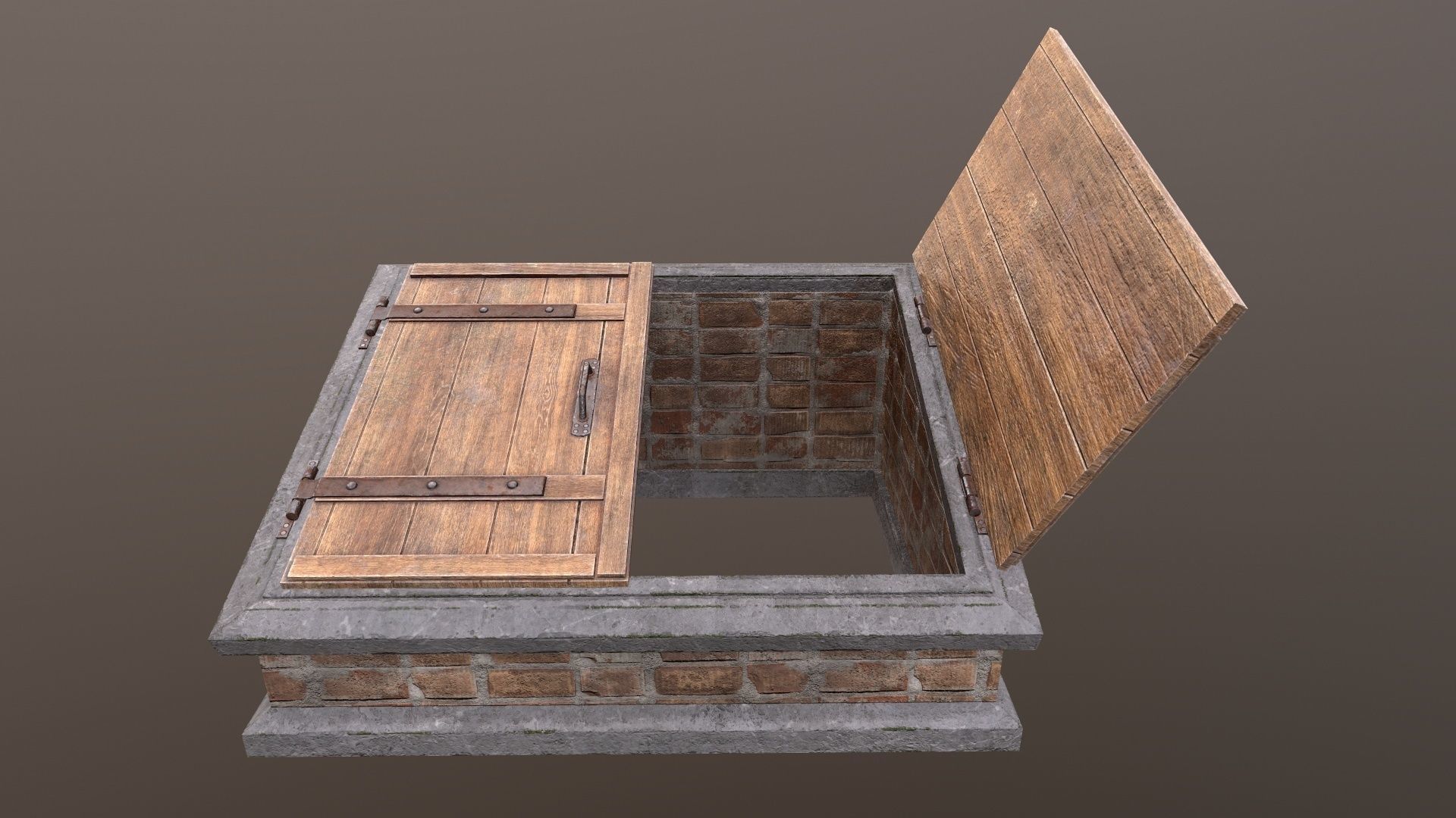 Basement Entrance PBR Low-poly 3D model_4