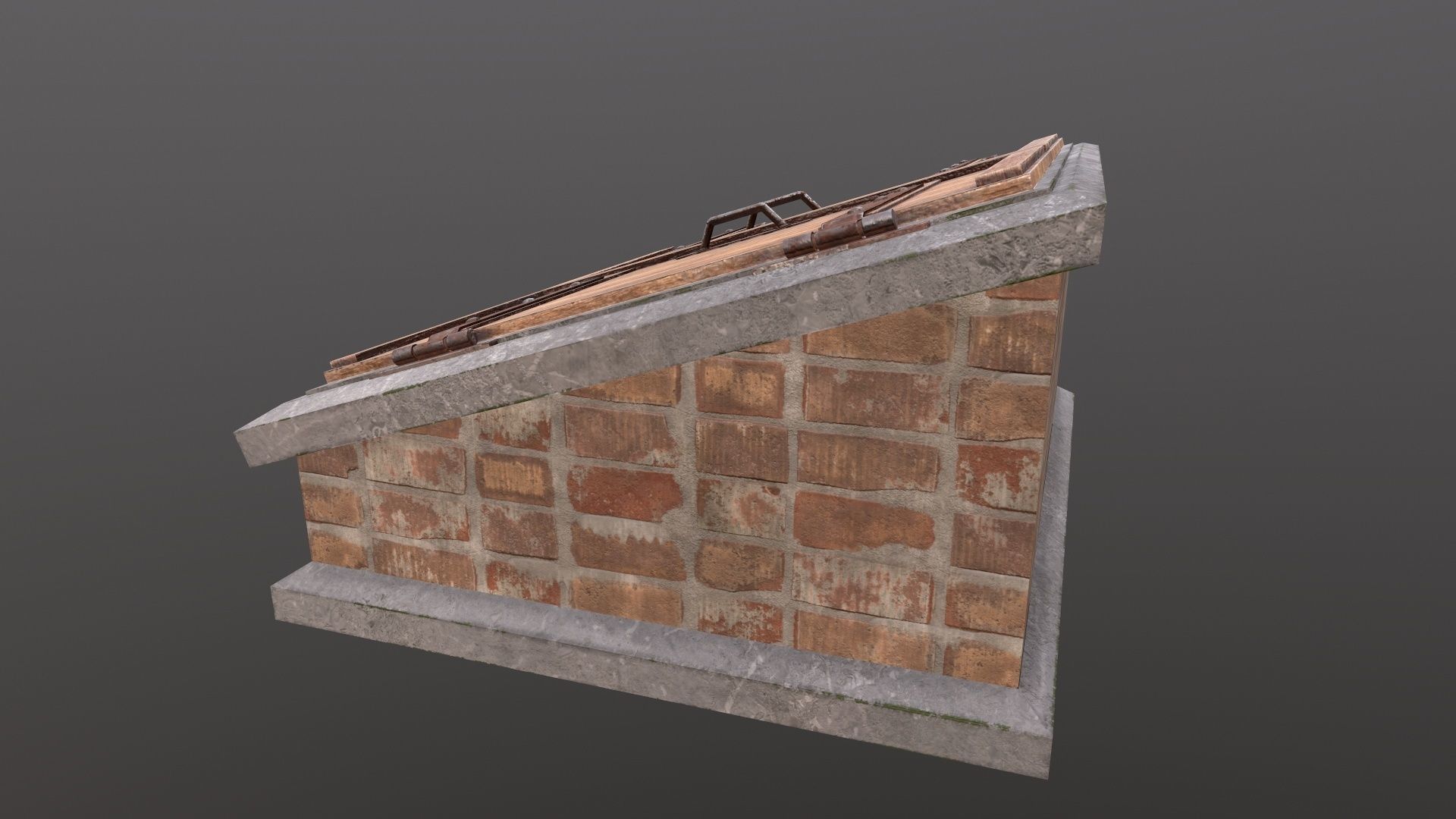 Basement Entrance PBR Low-poly 3D model_7