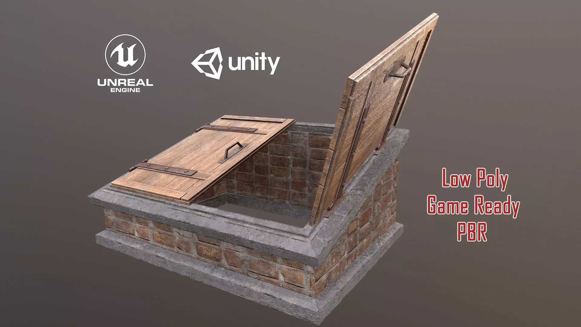 Basement Entrance PBR Low-poly 3D model_0