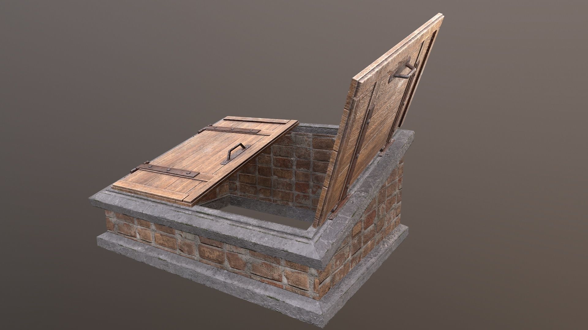 Basement Entrance PBR Low-poly 3D model_5