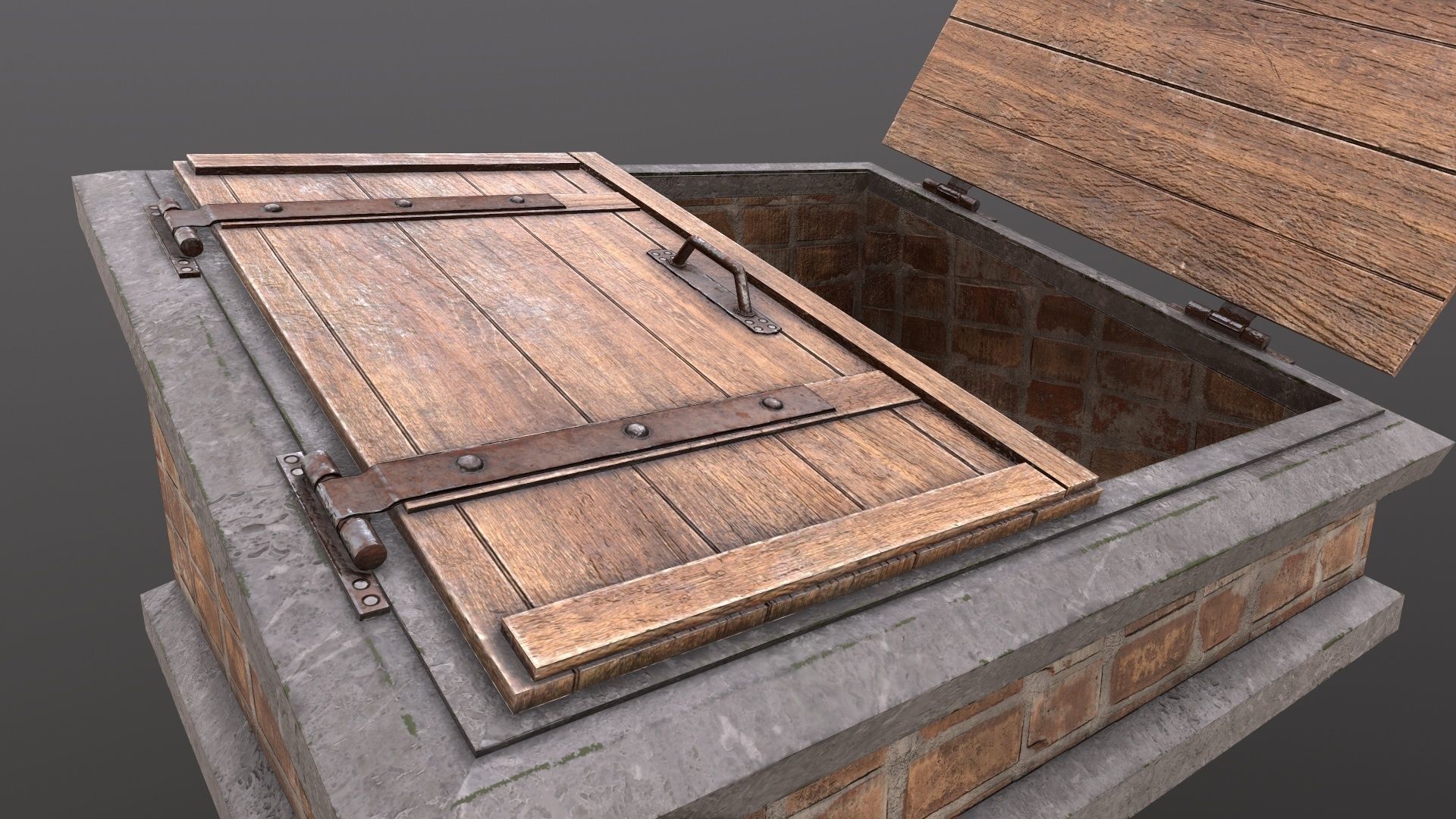 Basement Entrance PBR Low-poly 3D model_2