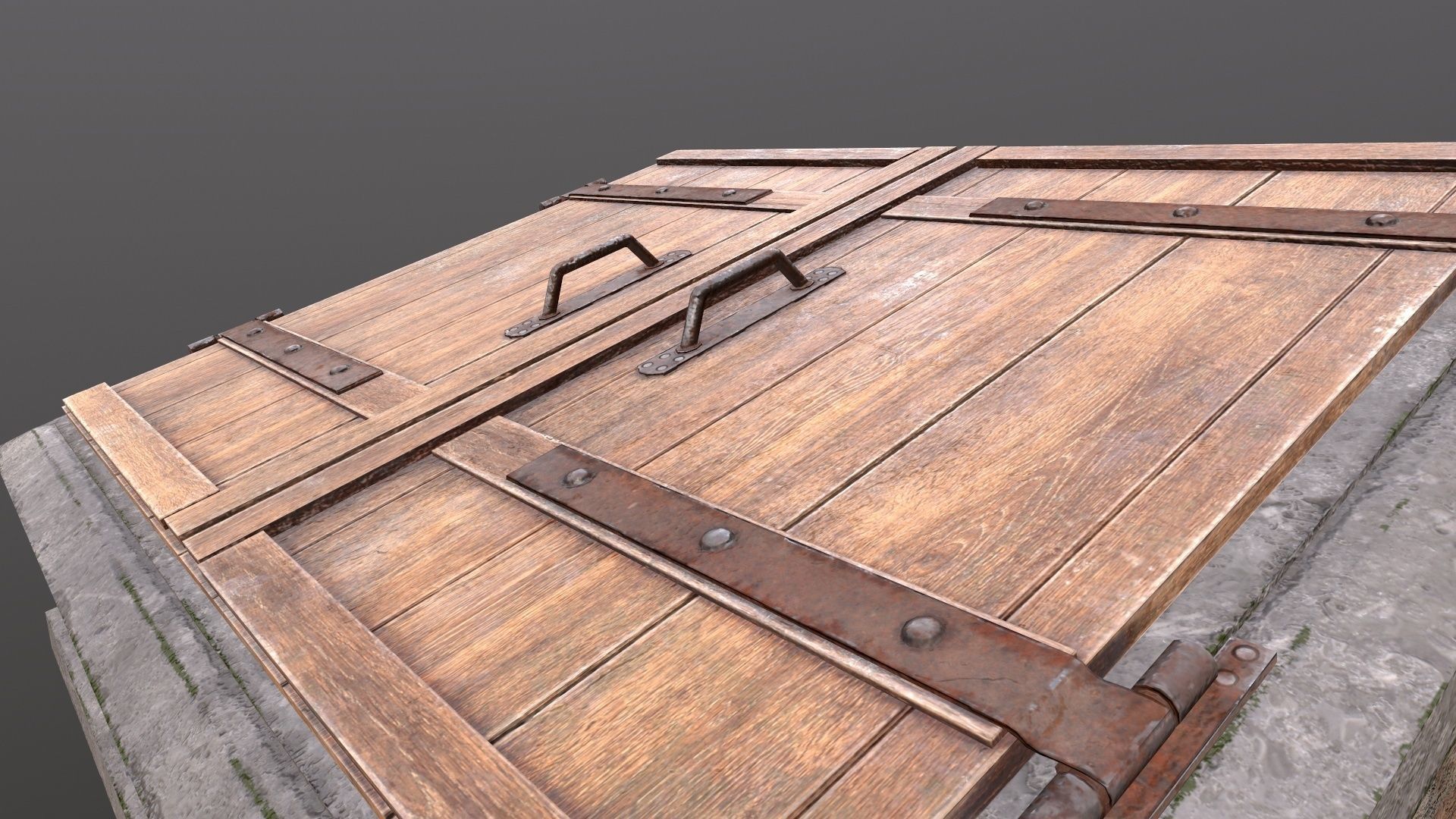 Basement Entrance PBR Low-poly 3D model_6