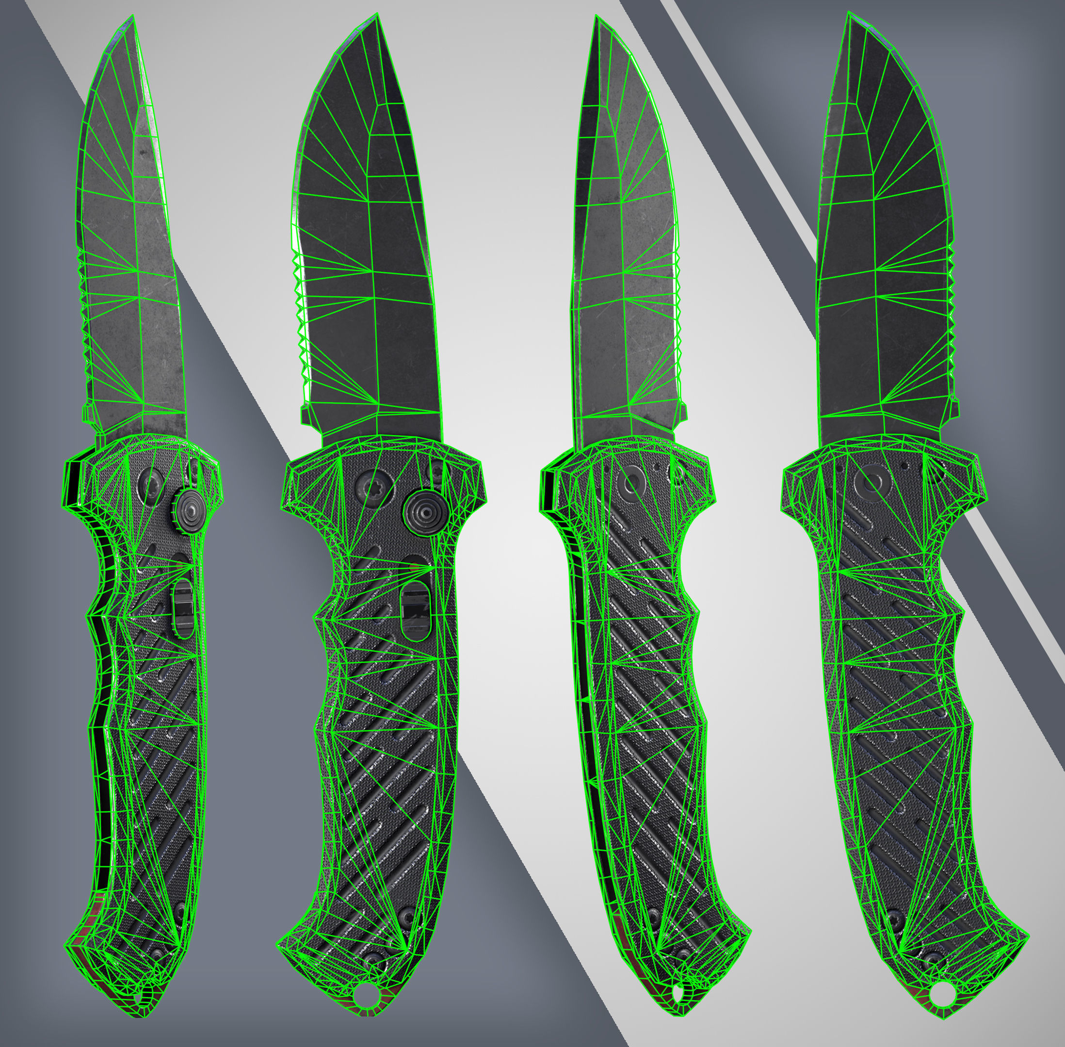 Combat Knife Free low-poly 3D model_1