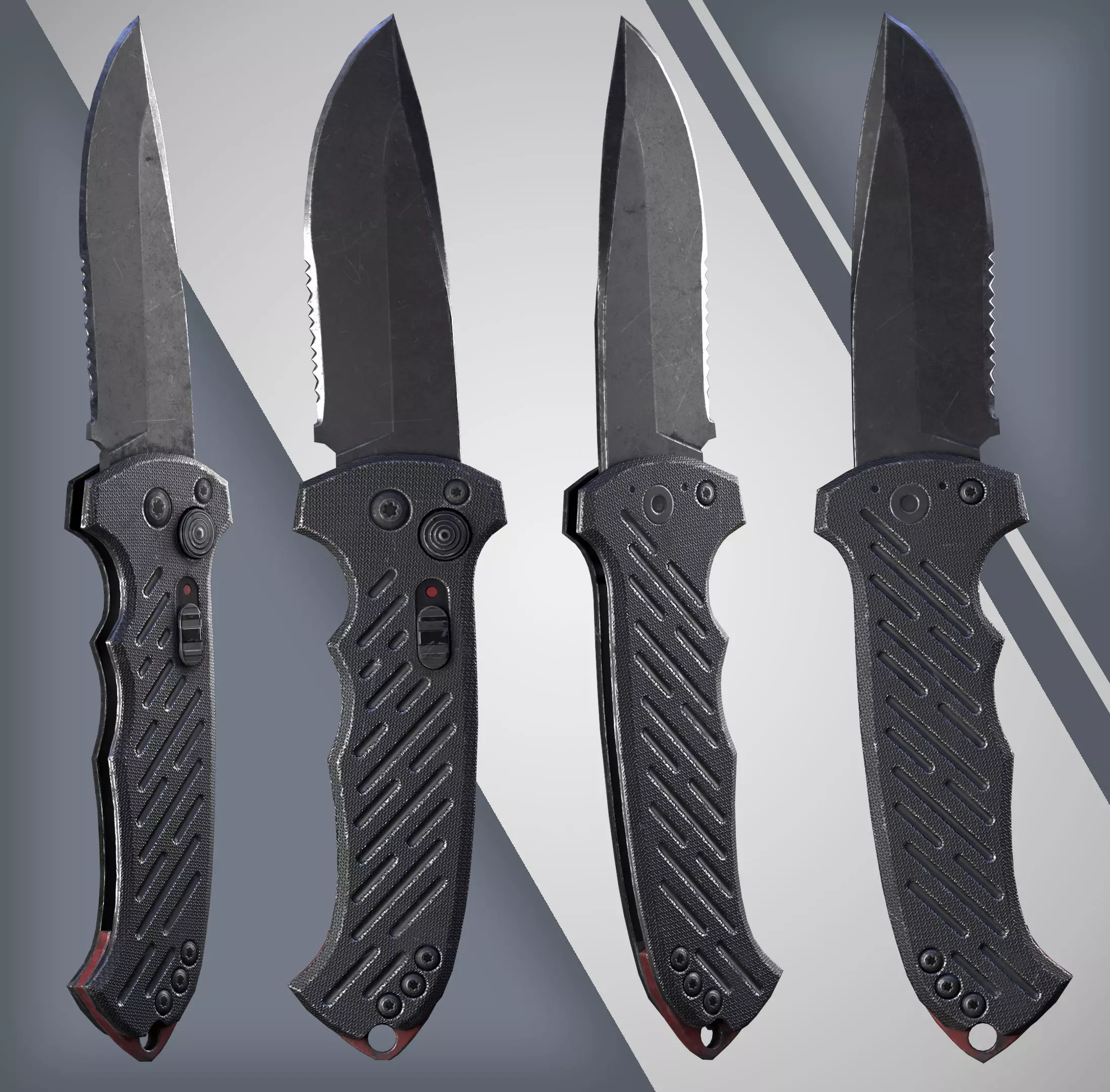 Combat Knife Free low-poly 3D model_0