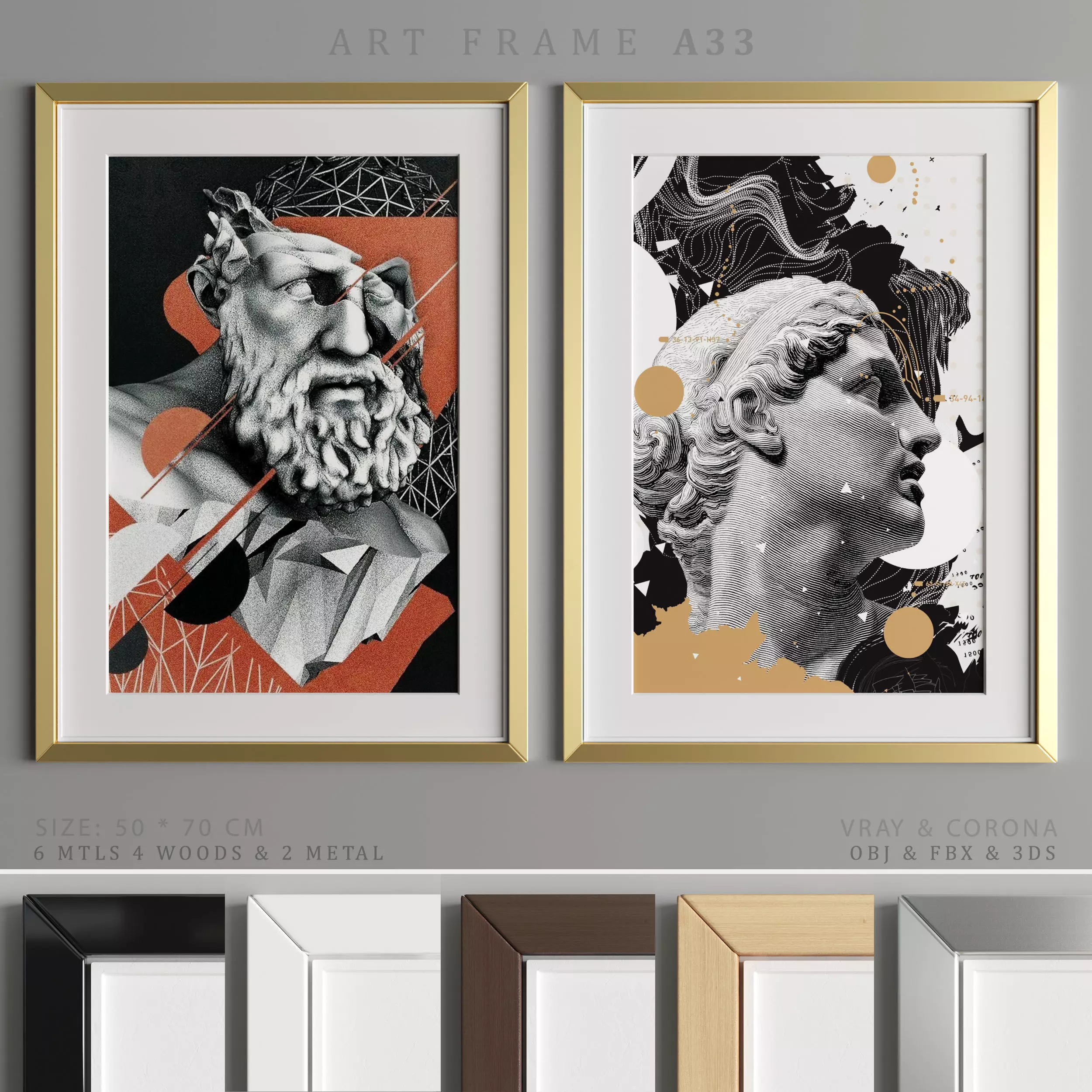 Art Frame A32 Low-poly 3D model