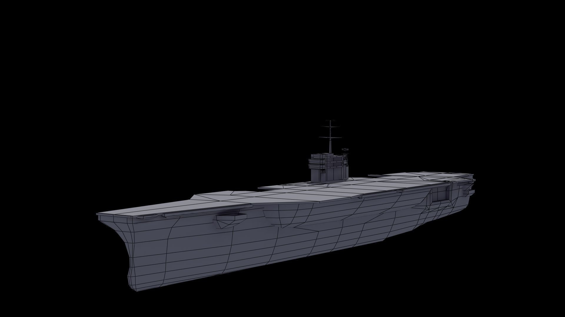 Nimitz Aircraft Carrier Low-poly 3D model_50