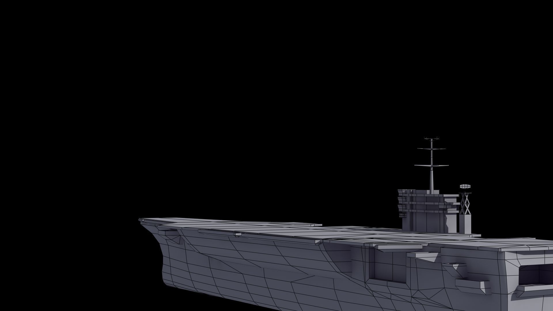 Nimitz Aircraft Carrier Low-poly 3D model_39