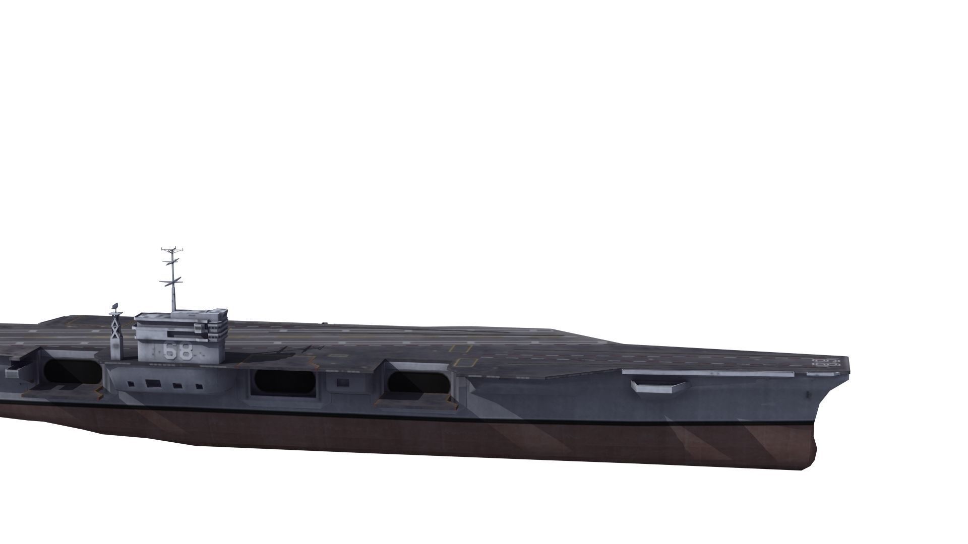 Nimitz Aircraft Carrier Low-poly 3D model_27