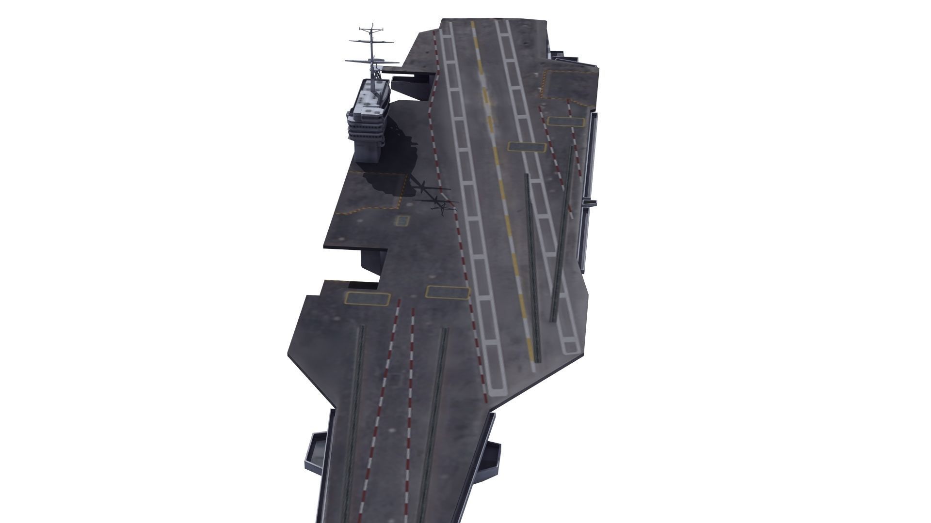 Nimitz Aircraft Carrier Low-poly 3D model_18
