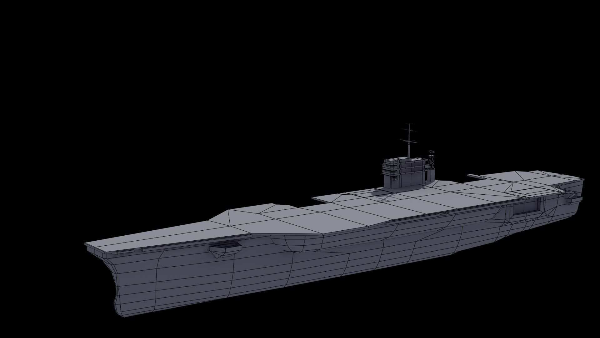 Nimitz Aircraft Carrier Low-poly 3D model_36