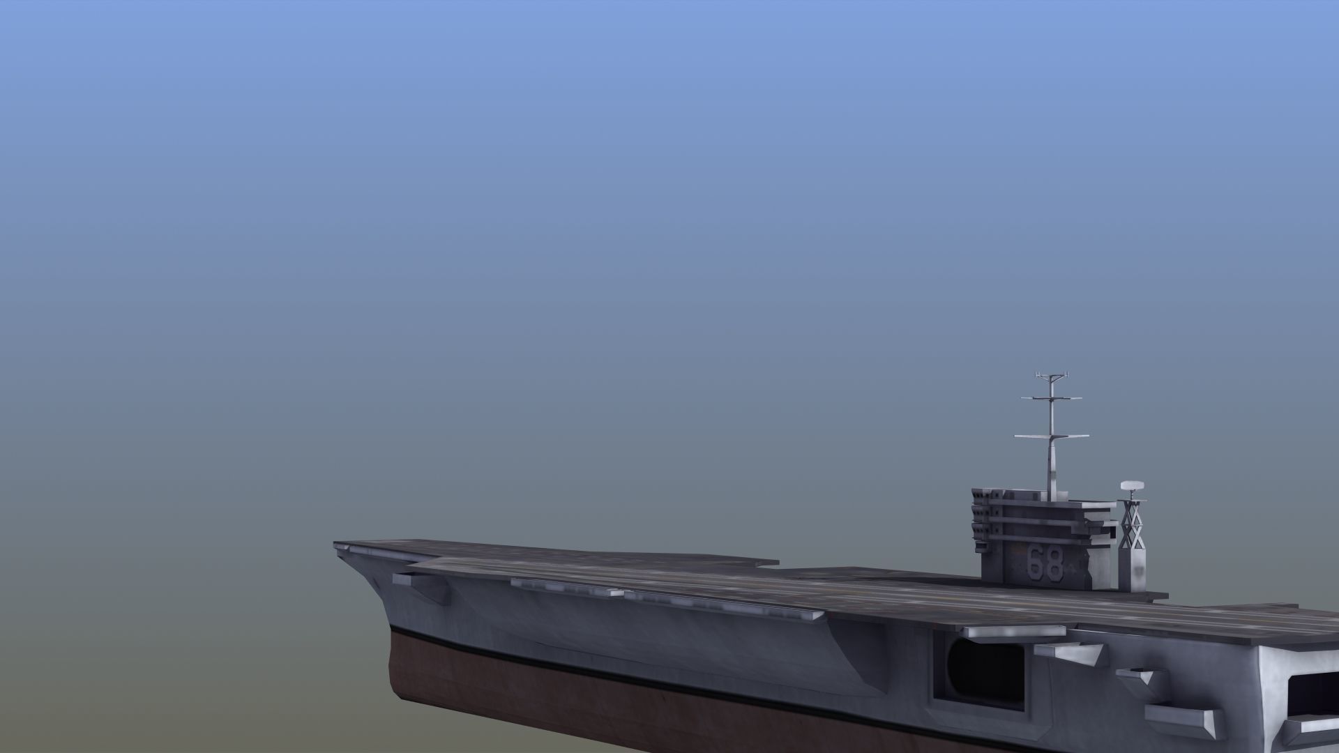 Nimitz Aircraft Carrier Low-poly 3D model_6