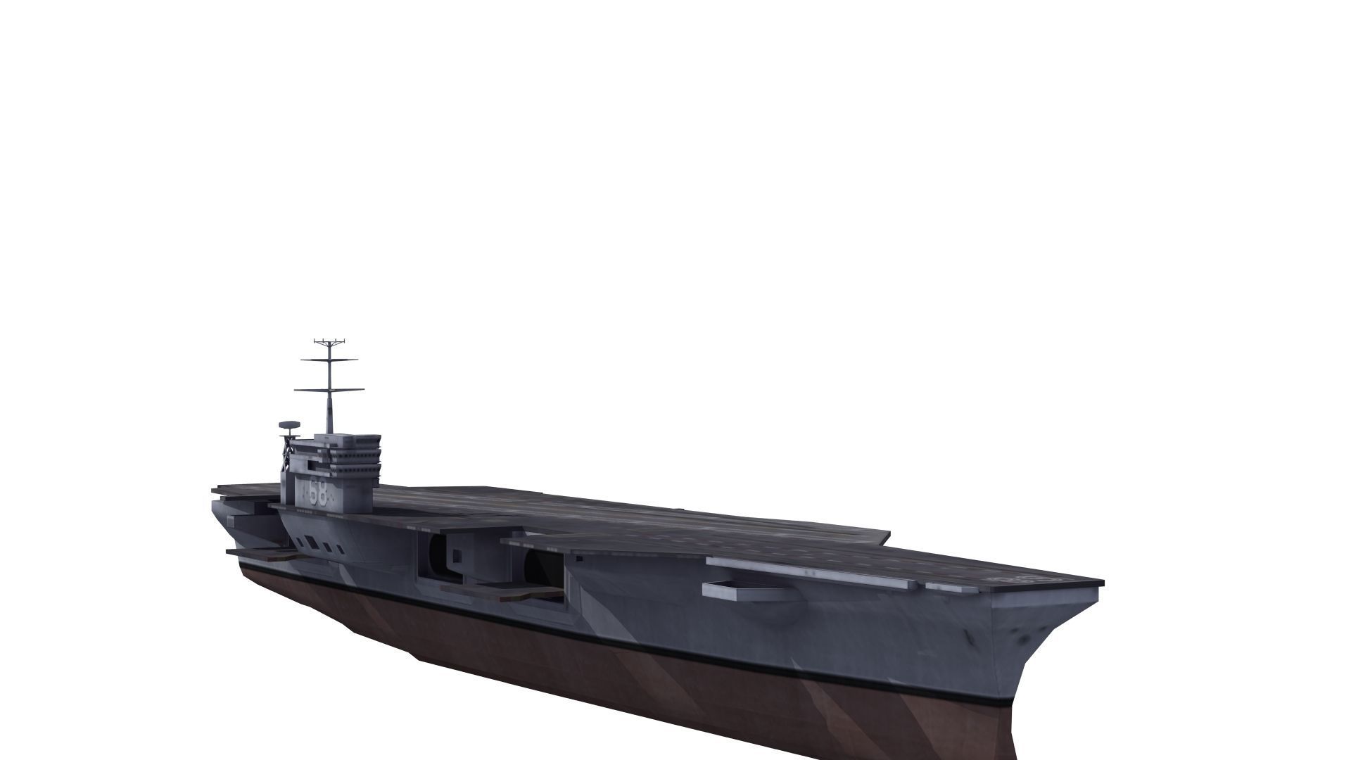 Nimitz Aircraft Carrier Low-poly 3D model_29