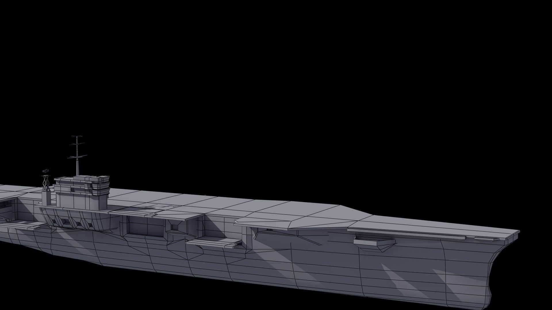 Nimitz Aircraft Carrier Low-poly 3D model_45