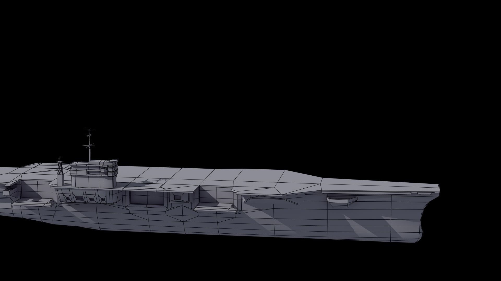 Nimitz Aircraft Carrier Low-poly 3D model_44