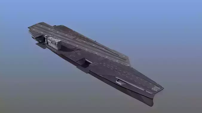 Nimitz Aircraft Carrier Low-poly 3D model