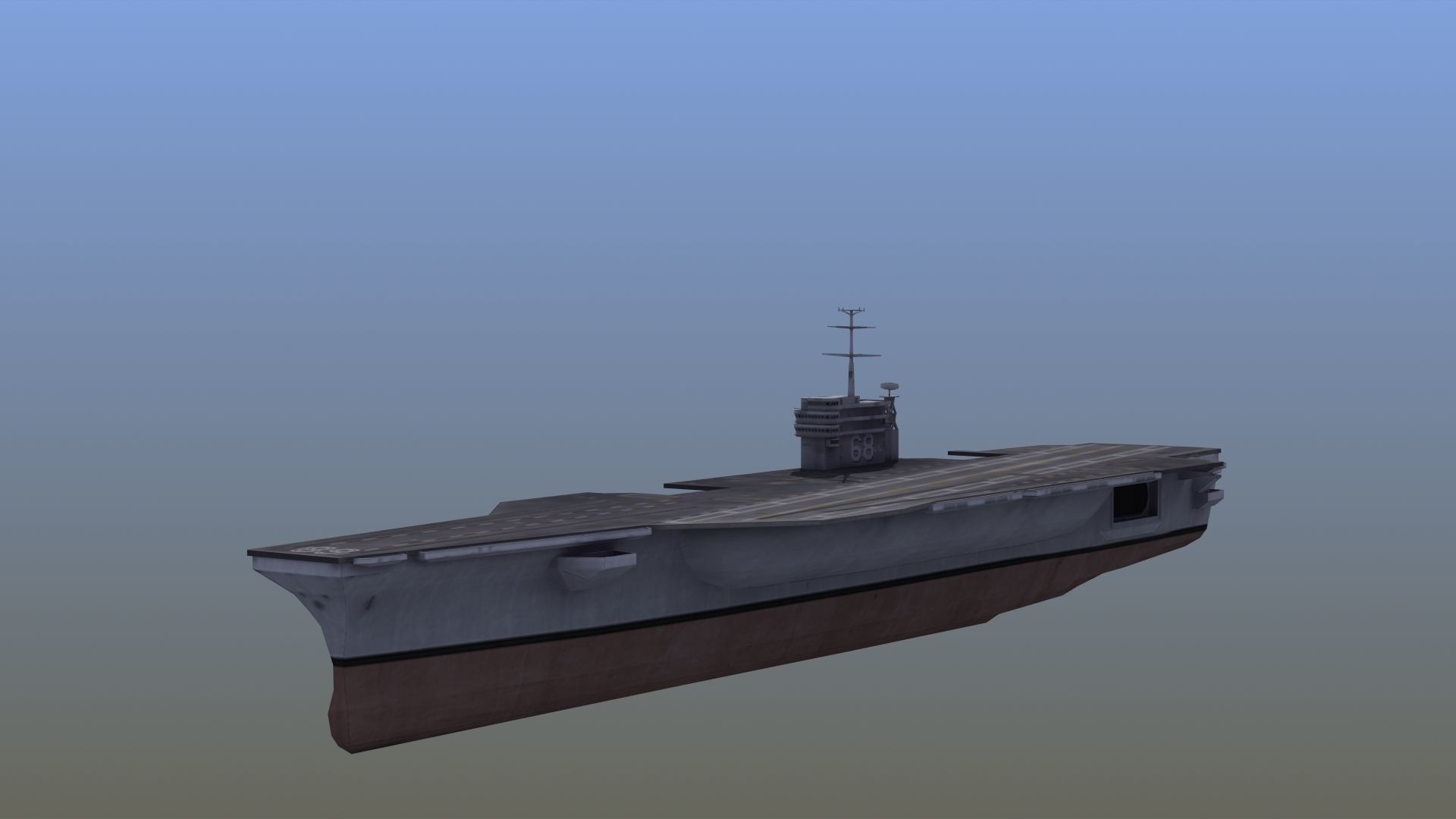 Nimitz Aircraft Carrier Low-poly 3D model_16