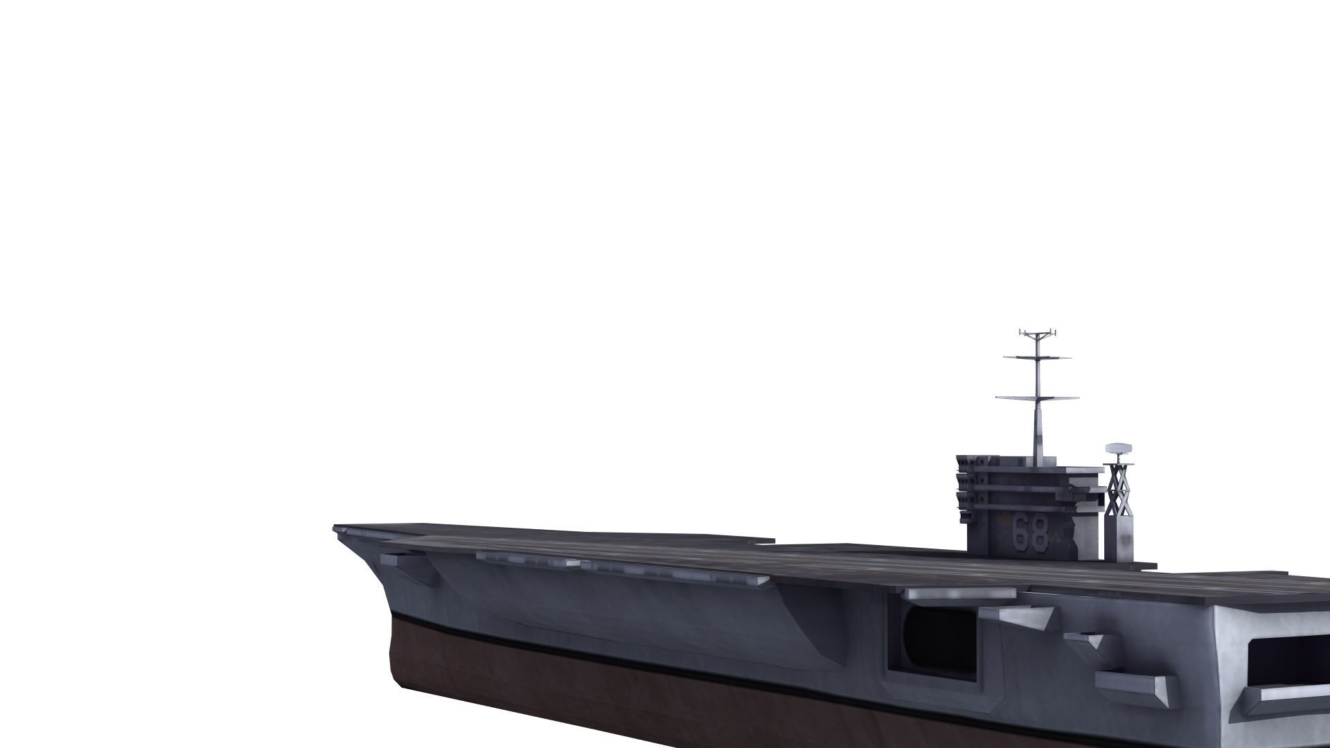 Nimitz Aircraft Carrier Low-poly 3D model_22