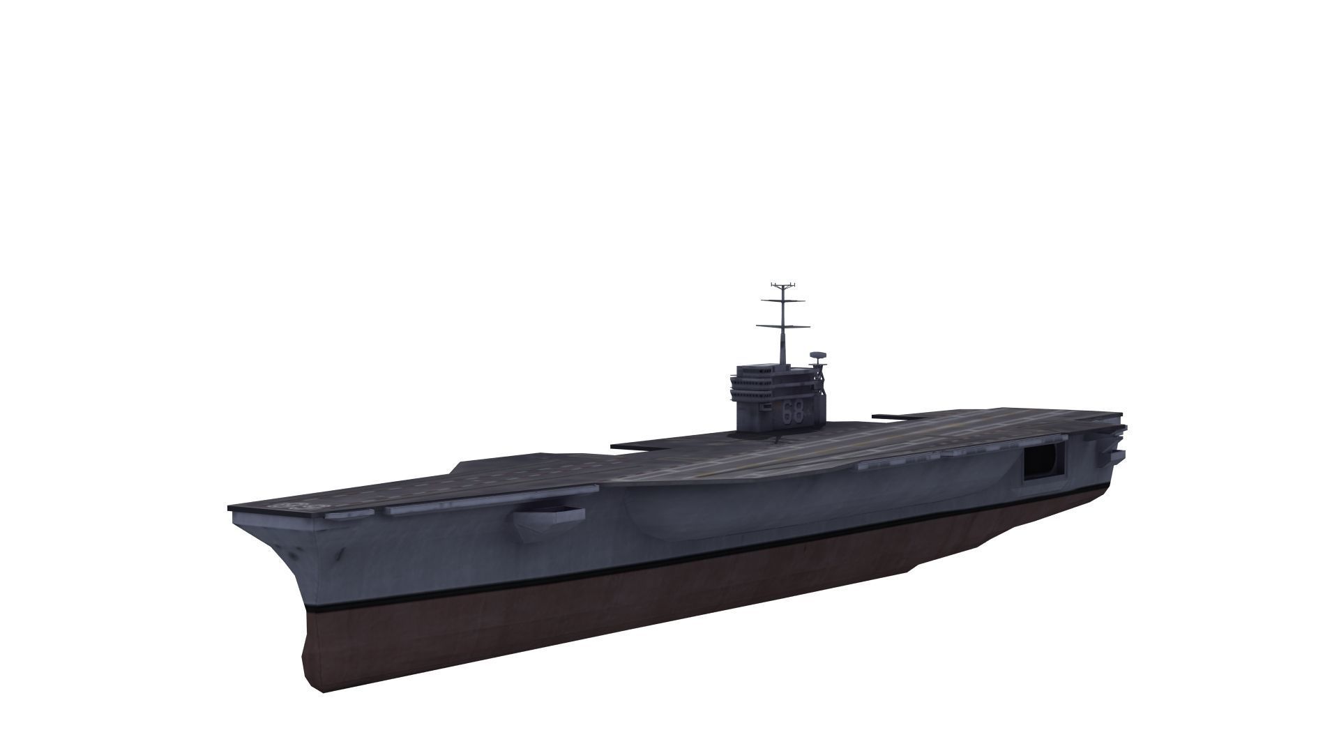 Nimitz Aircraft Carrier Low-poly 3D model_33