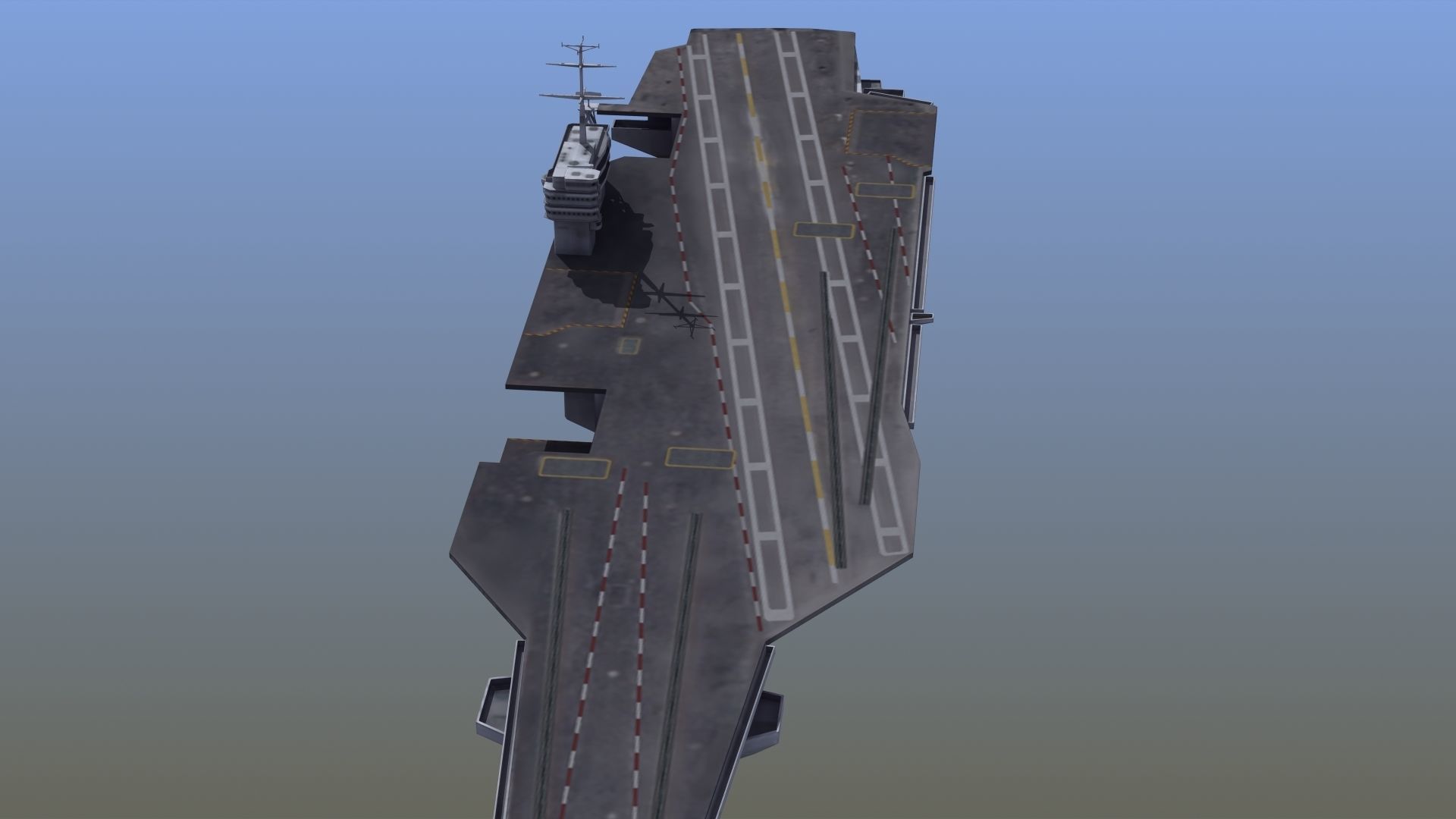 Nimitz Aircraft Carrier Low-poly 3D model_1