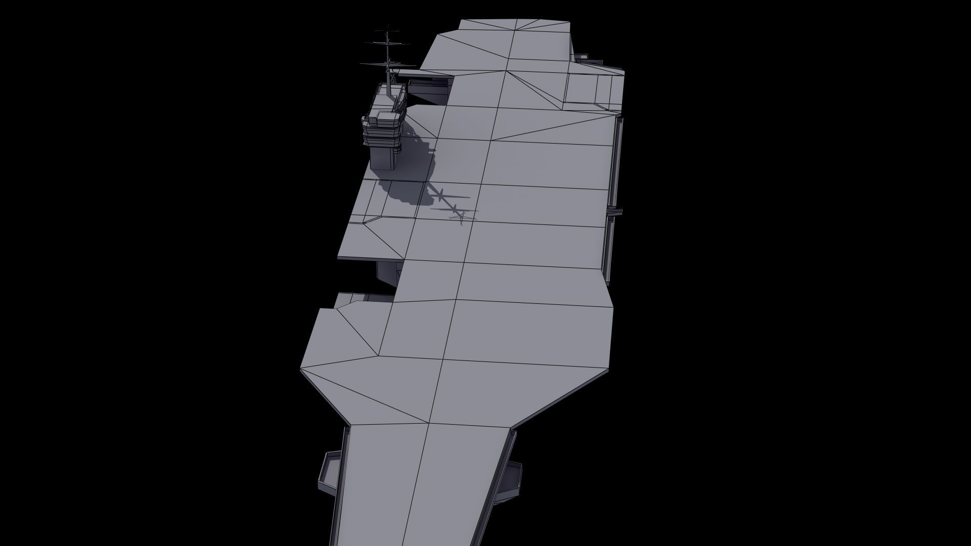 Nimitz Aircraft Carrier Low-poly 3D model_35