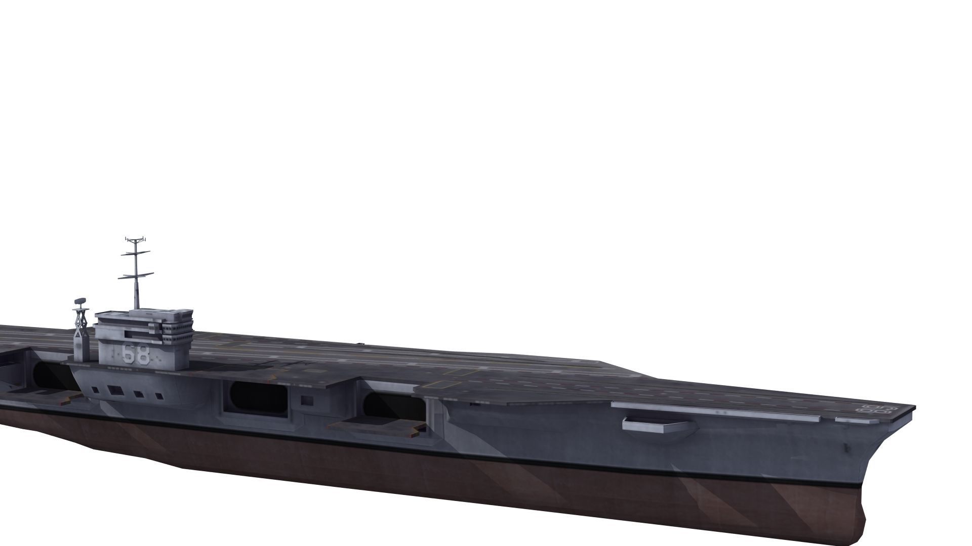 Nimitz Aircraft Carrier Low-poly 3D model_28