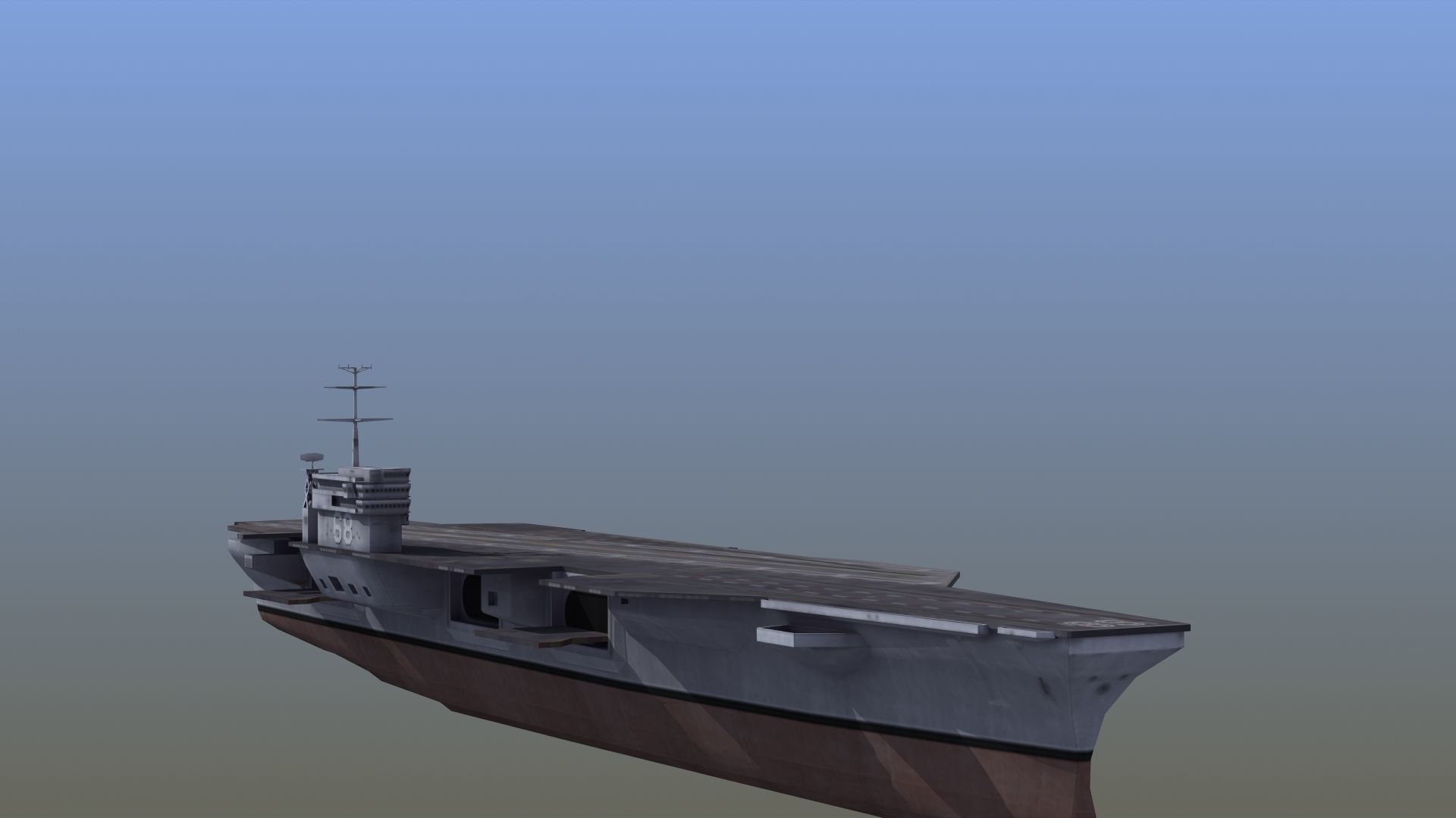 Nimitz Aircraft Carrier Low-poly 3D model_12