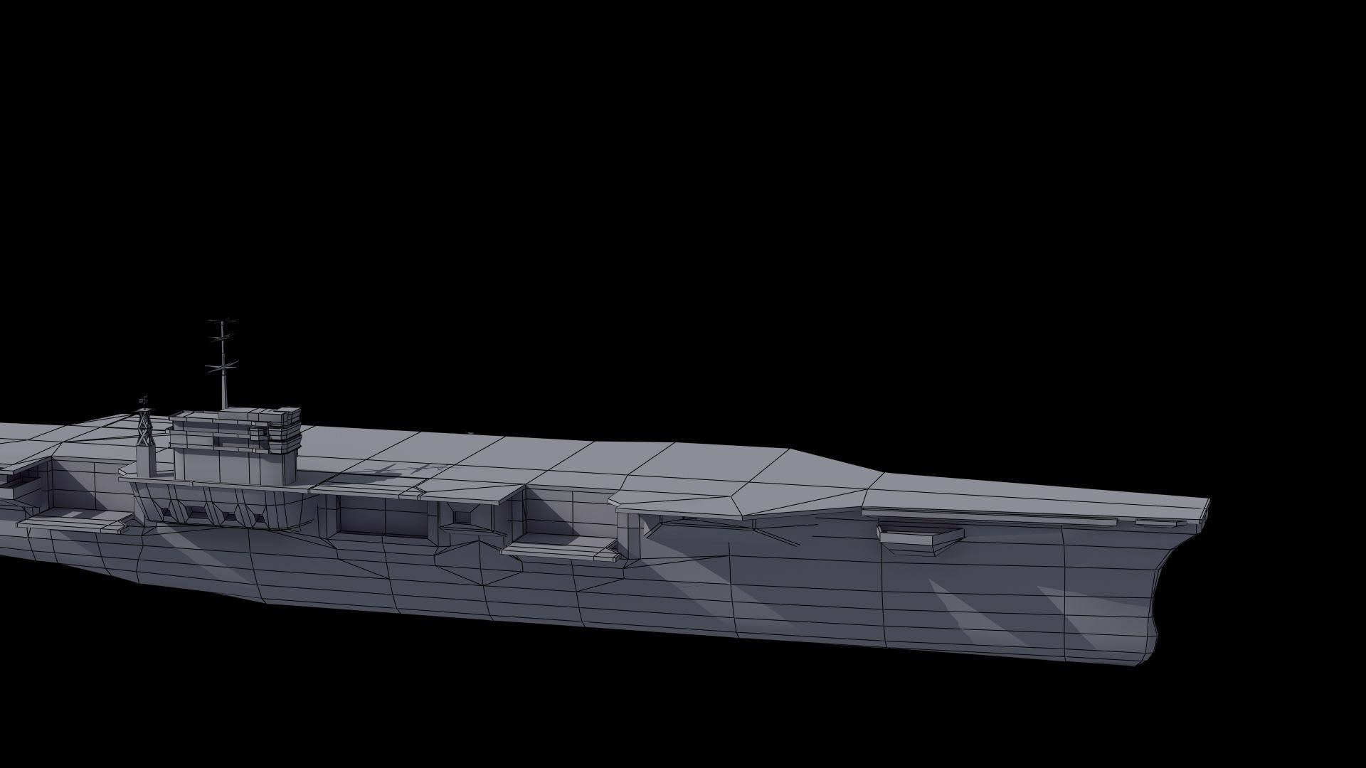 Nimitz Aircraft Carrier Low-poly 3D model_43