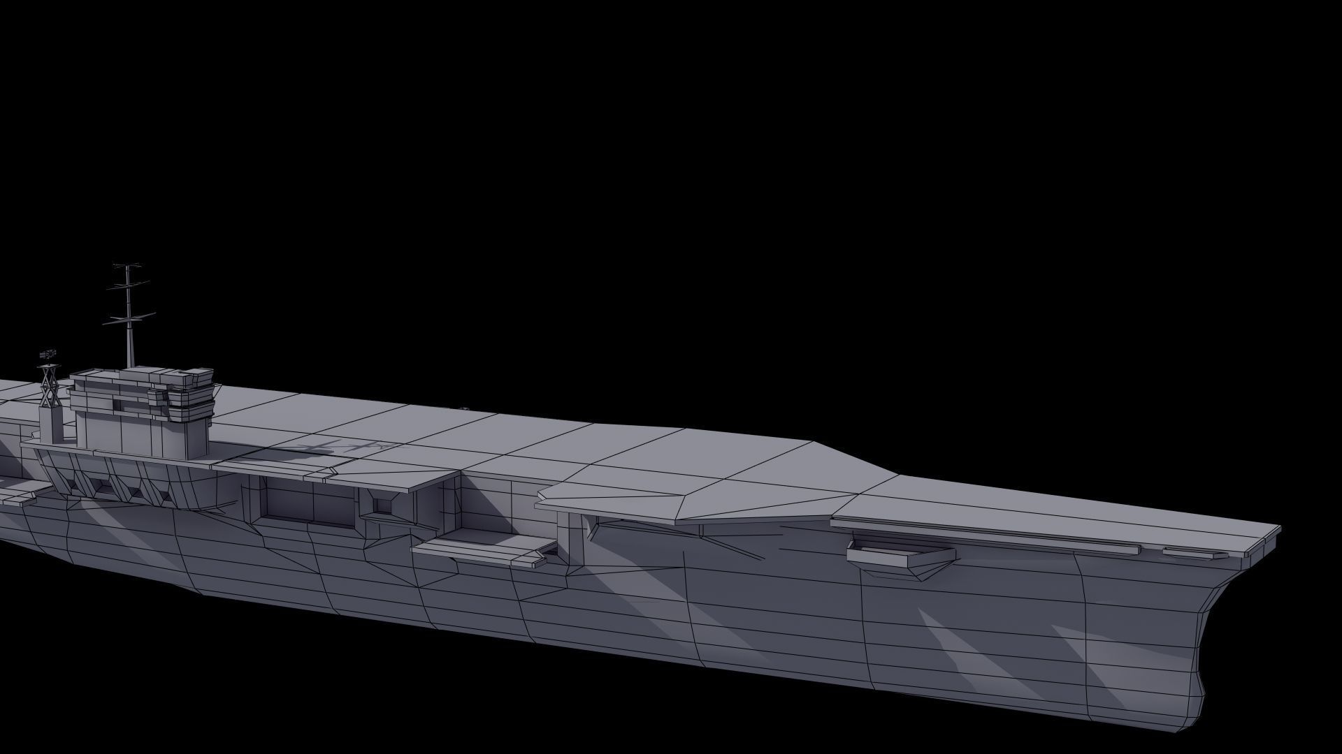 Nimitz Aircraft Carrier Low-poly 3D model_42