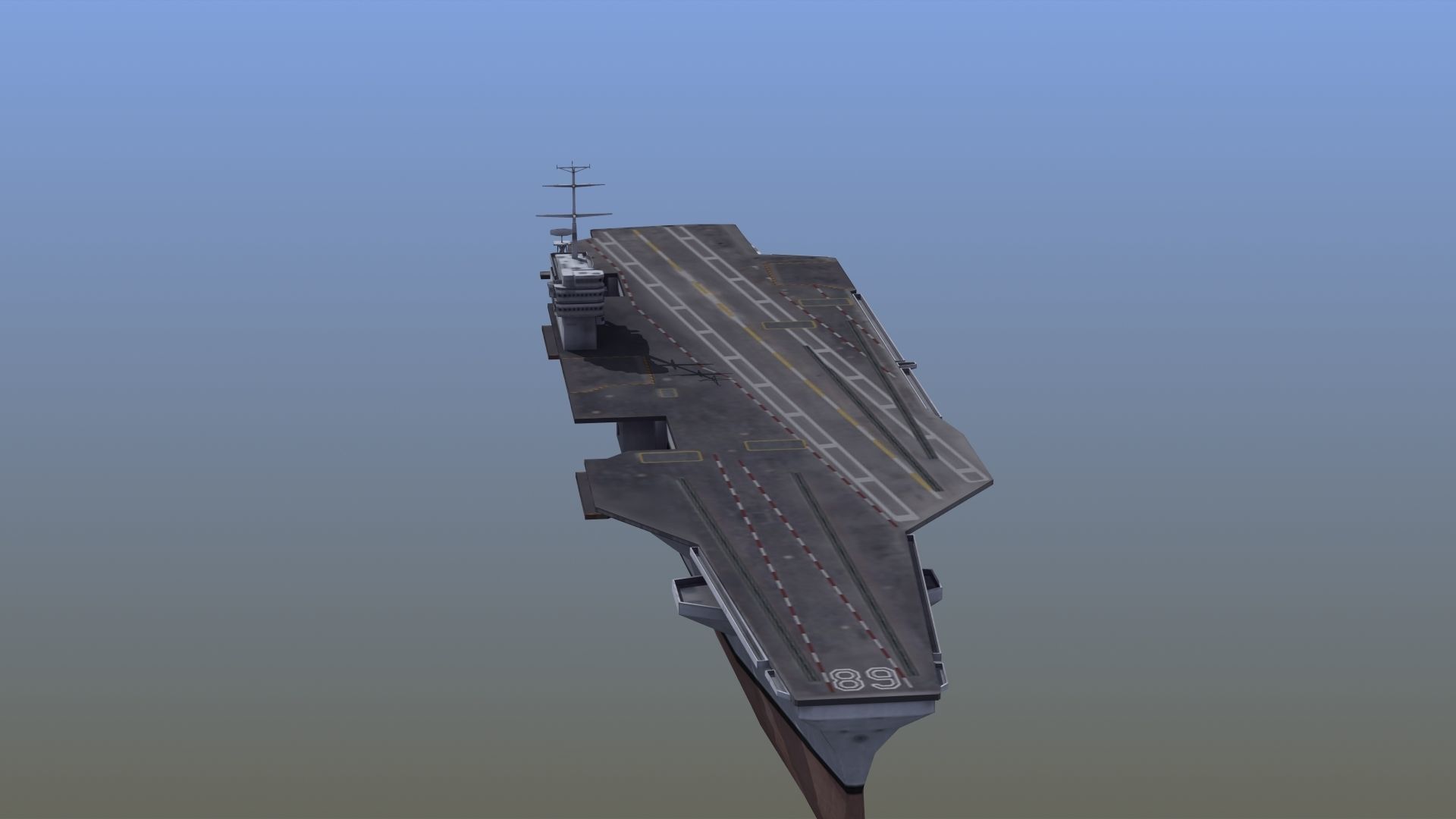 Nimitz Aircraft Carrier Low-poly 3D model_14