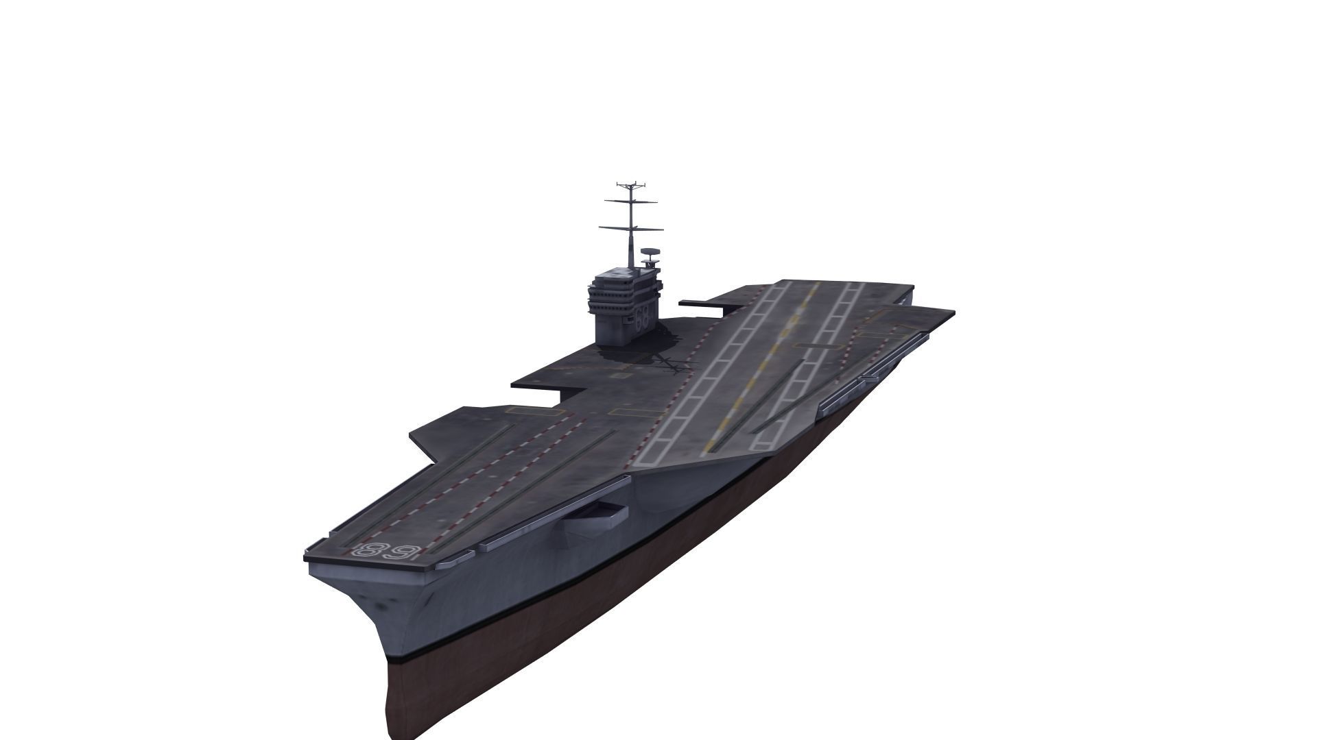 Nimitz Aircraft Carrier Low-poly 3D model_32