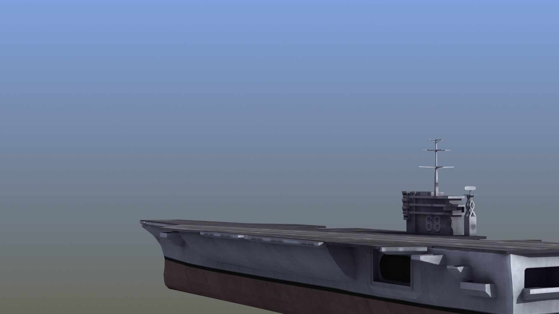 Nimitz Aircraft Carrier Low-poly 3D model_5