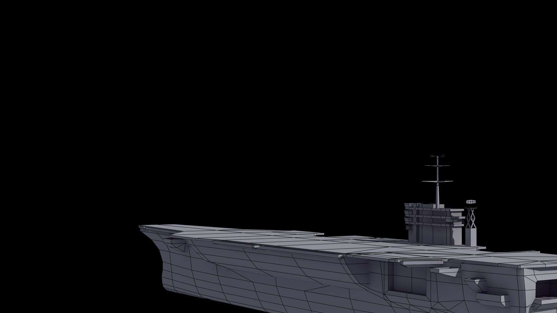Nimitz Aircraft Carrier Low-poly 3D model_40