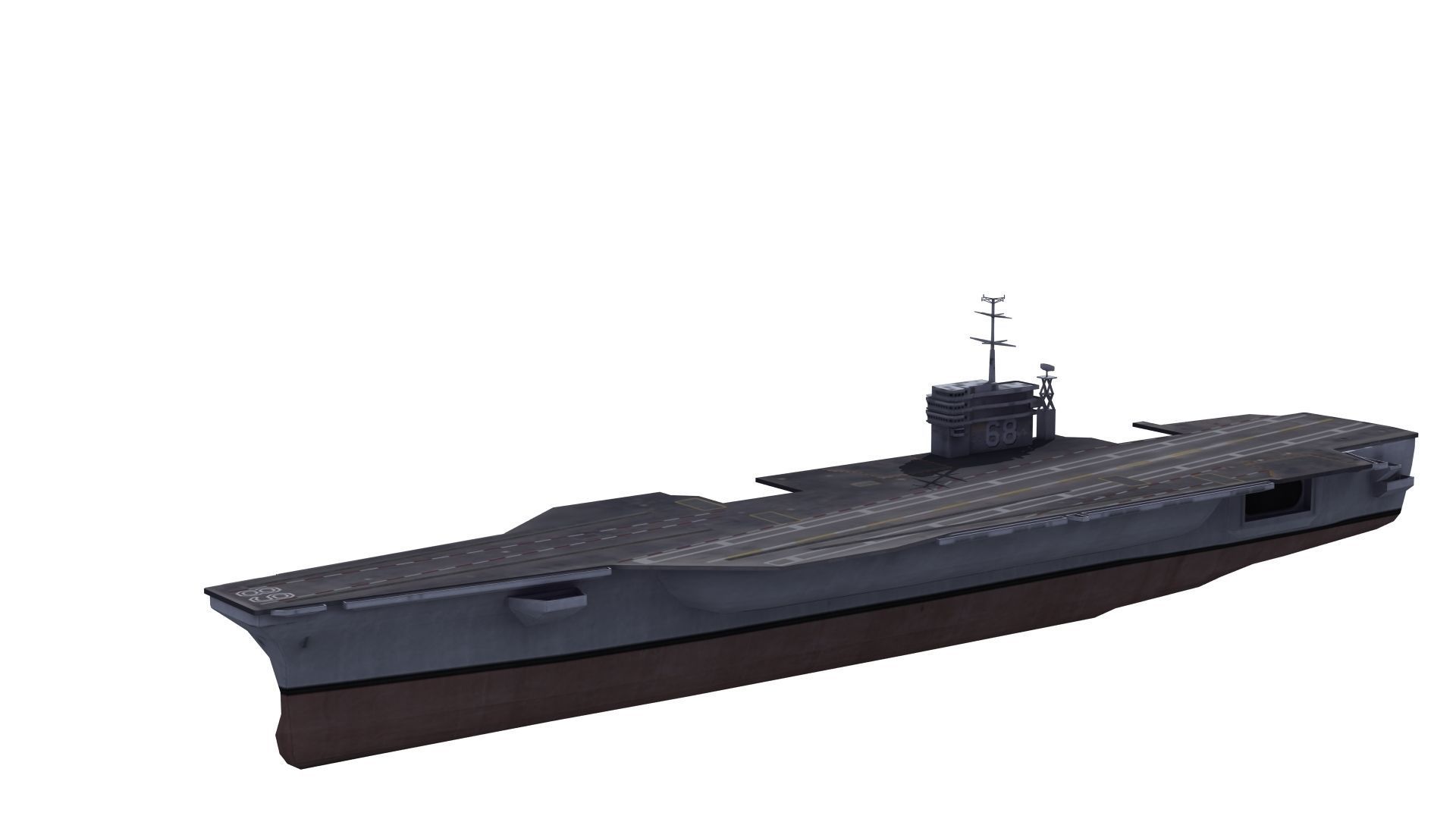 Nimitz Aircraft Carrier Low-poly 3D model_19