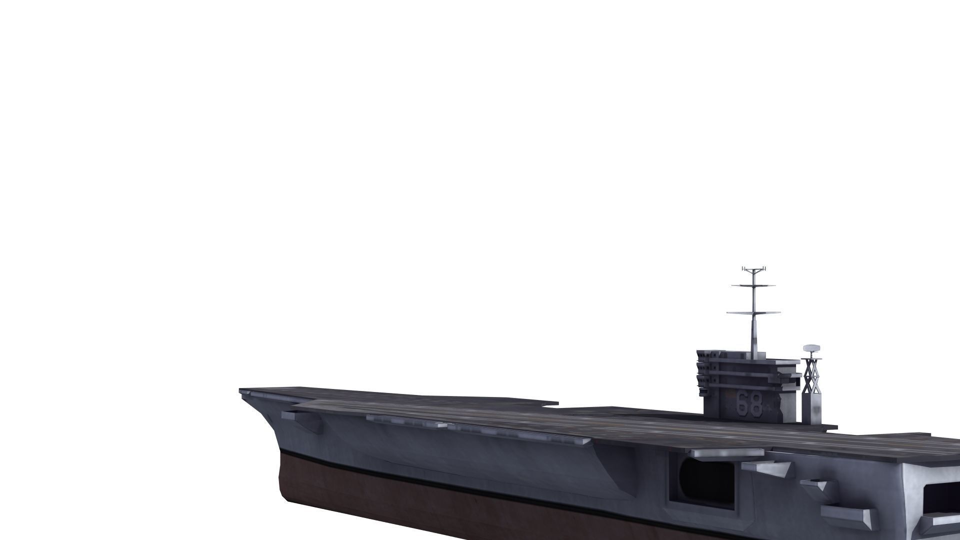 Nimitz Aircraft Carrier Low-poly 3D model_23