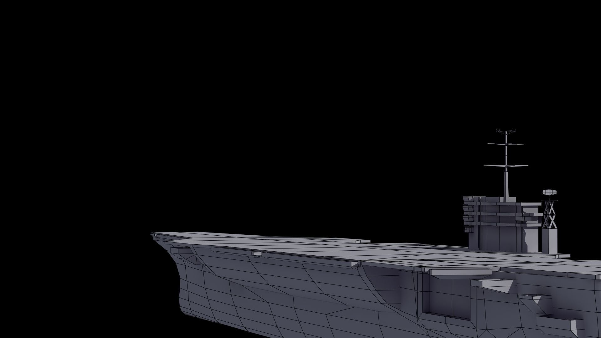 Nimitz Aircraft Carrier Low-poly 3D model_38