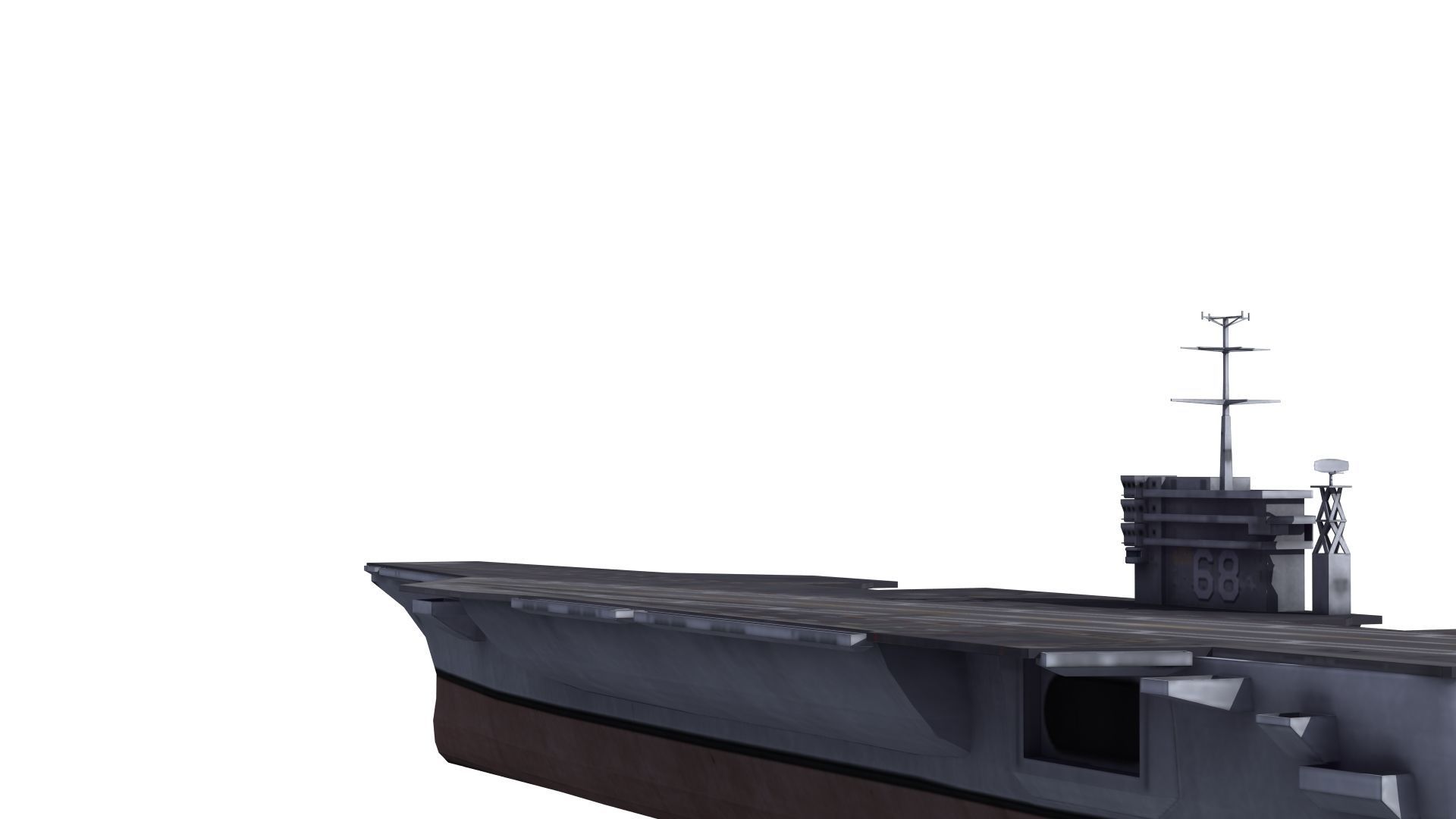 Nimitz Aircraft Carrier Low-poly 3D model_21