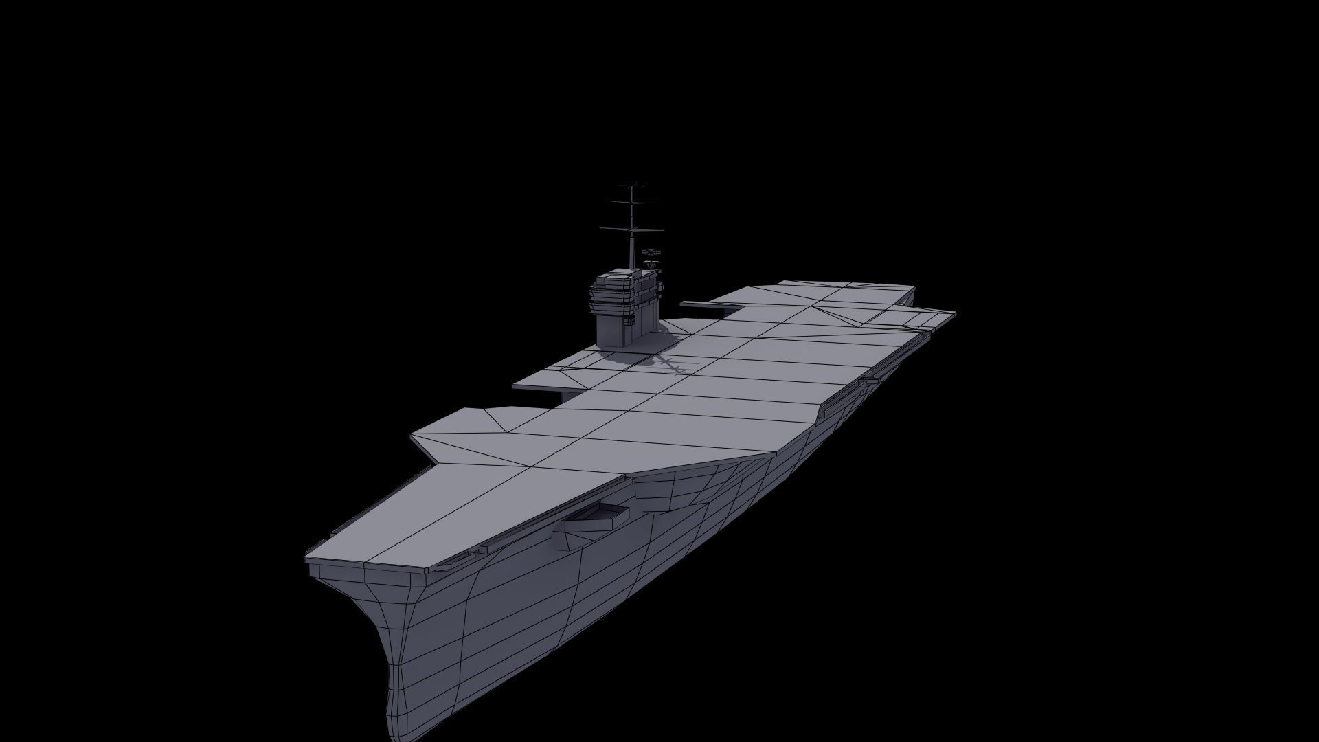 Nimitz Aircraft Carrier Low-poly 3D model_49