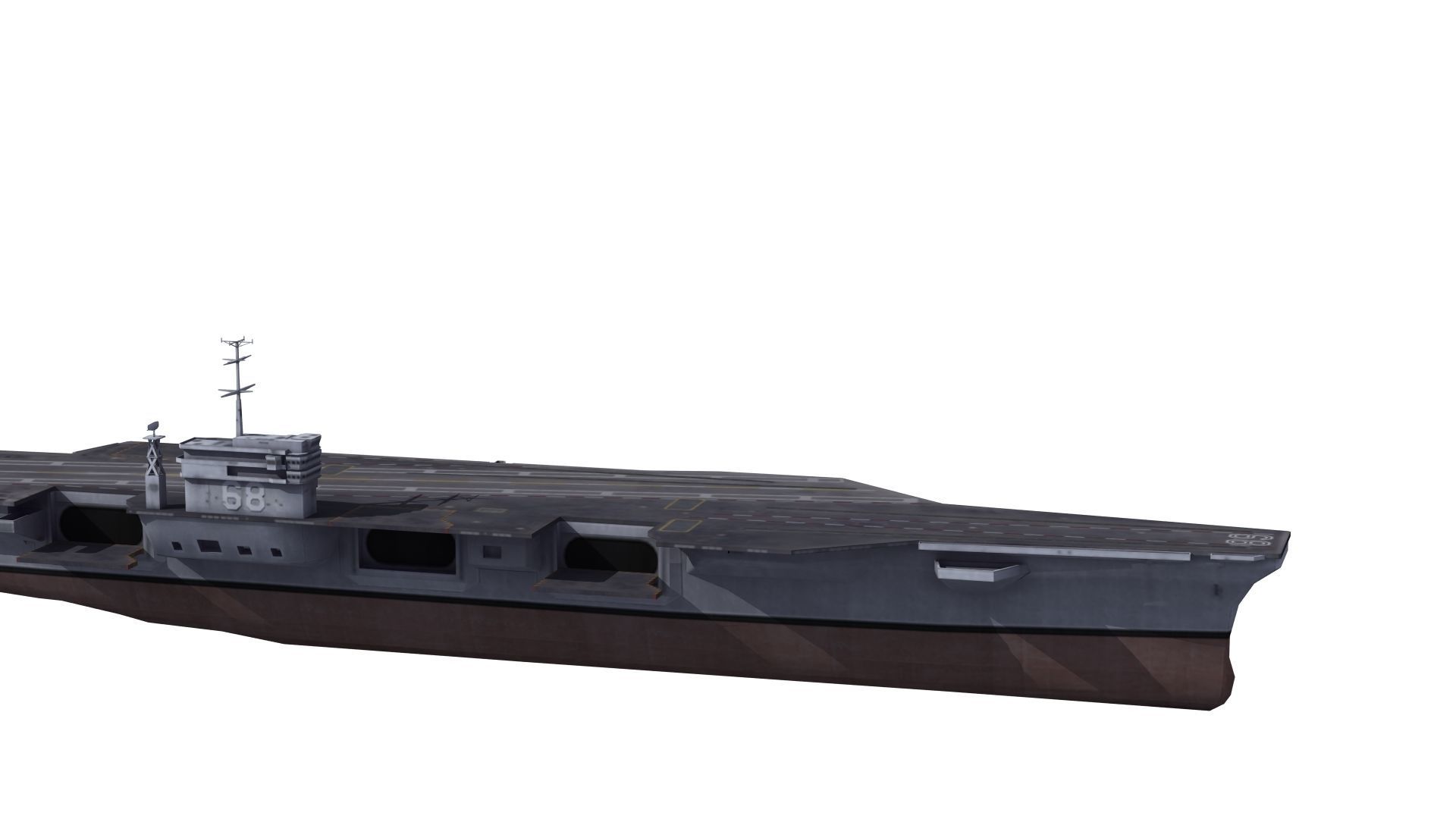 Nimitz Aircraft Carrier Low-poly 3D model_26