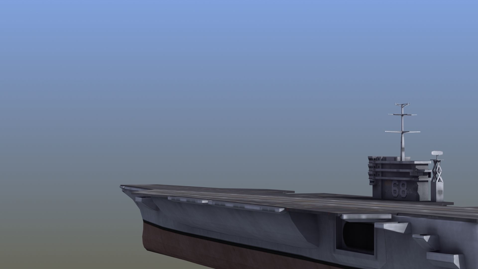 Nimitz Aircraft Carrier Low-poly 3D model_4