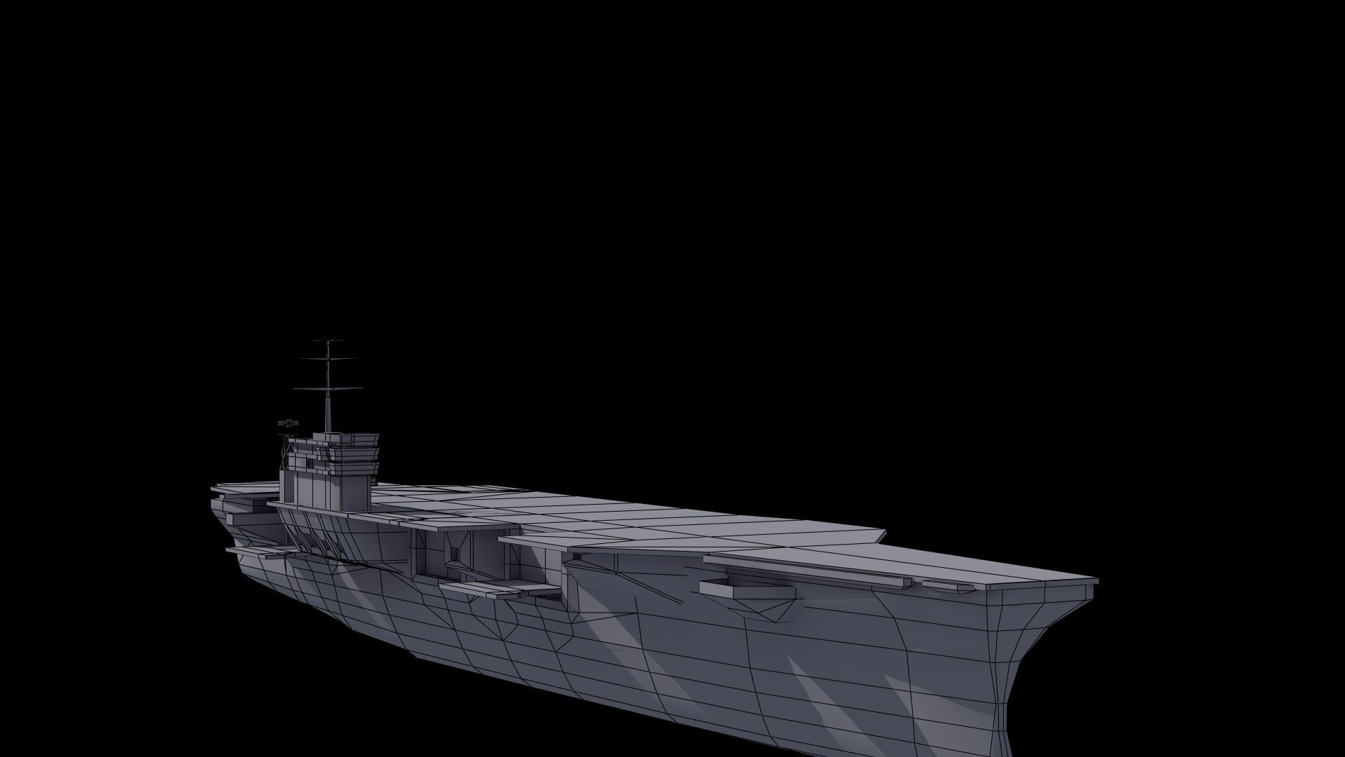 Nimitz Aircraft Carrier Low-poly 3D model_46