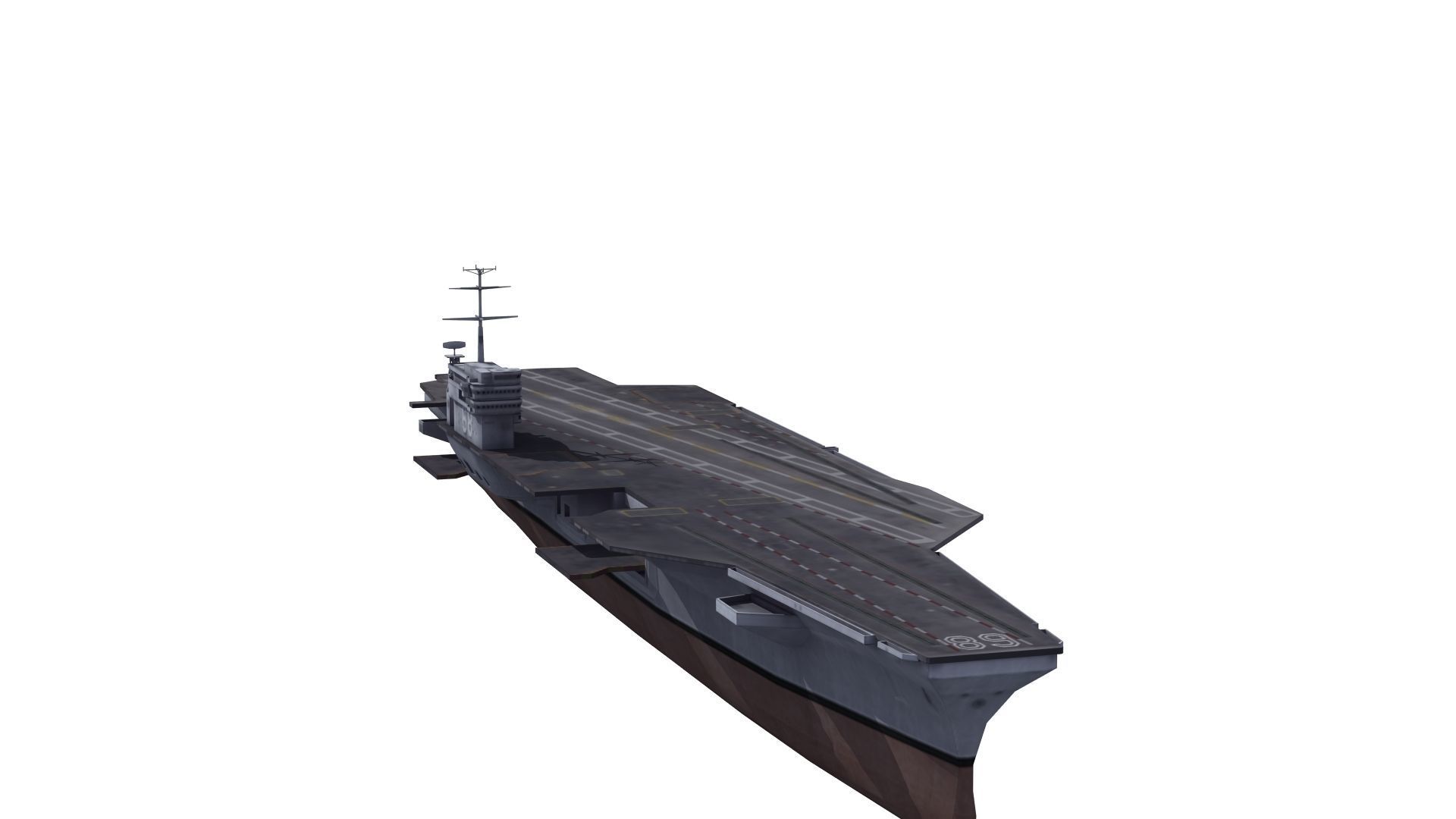Nimitz Aircraft Carrier Low-poly 3D model_30