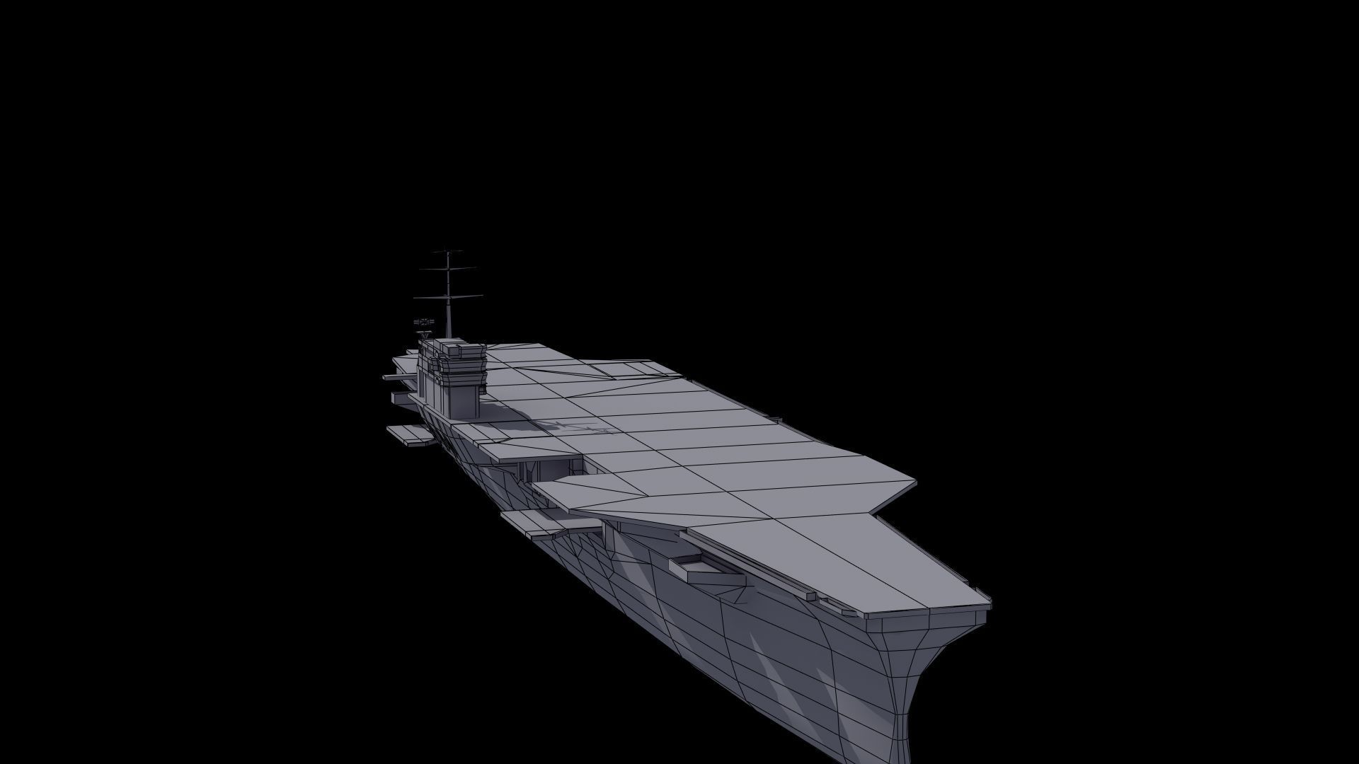 Nimitz Aircraft Carrier Low-poly 3D model_47