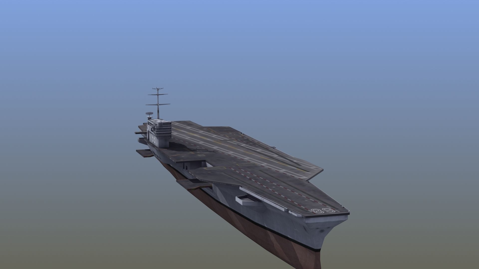Nimitz Aircraft Carrier Low-poly 3D model_13