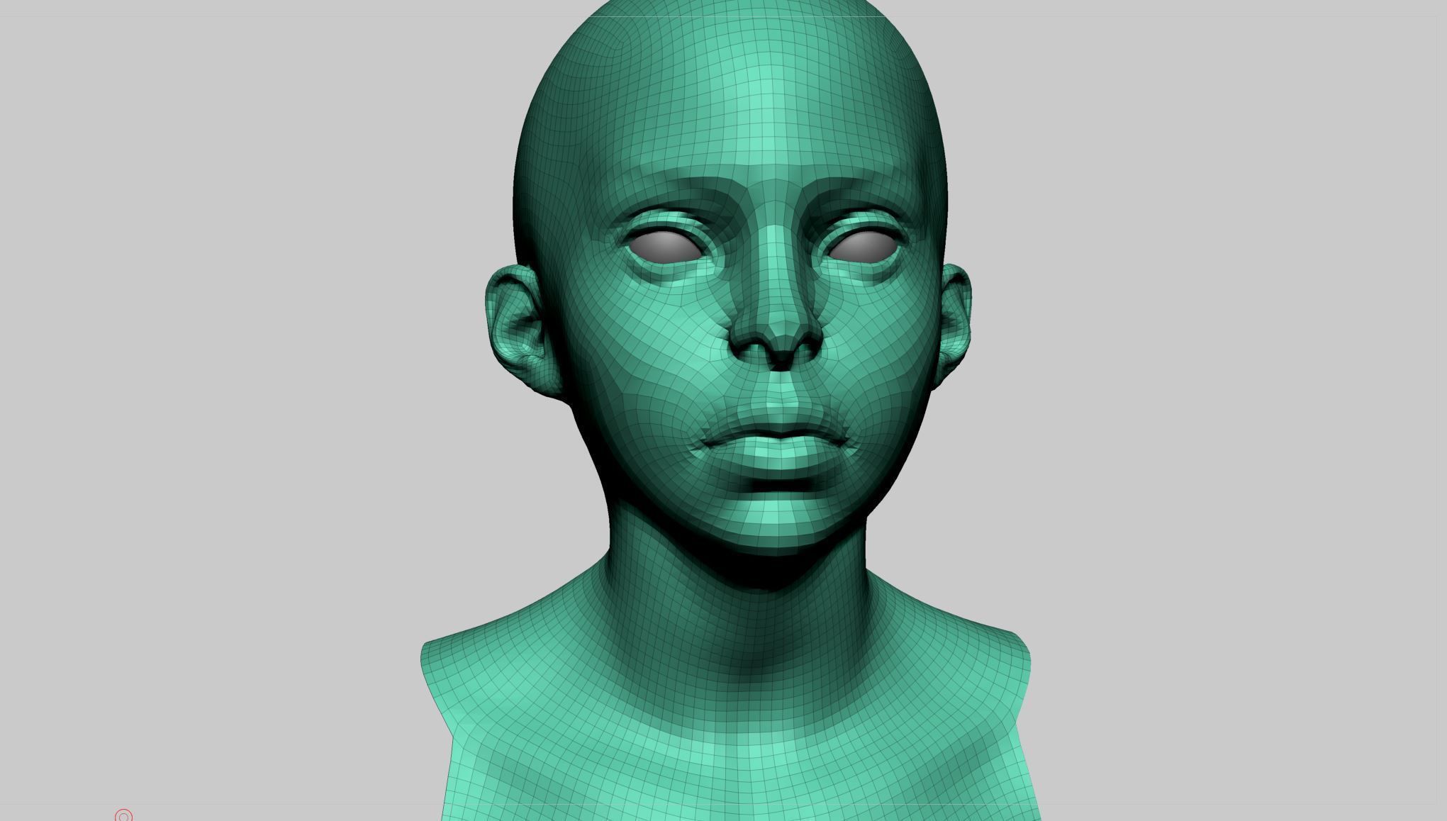 Stylized Female Head v2 3D model_8